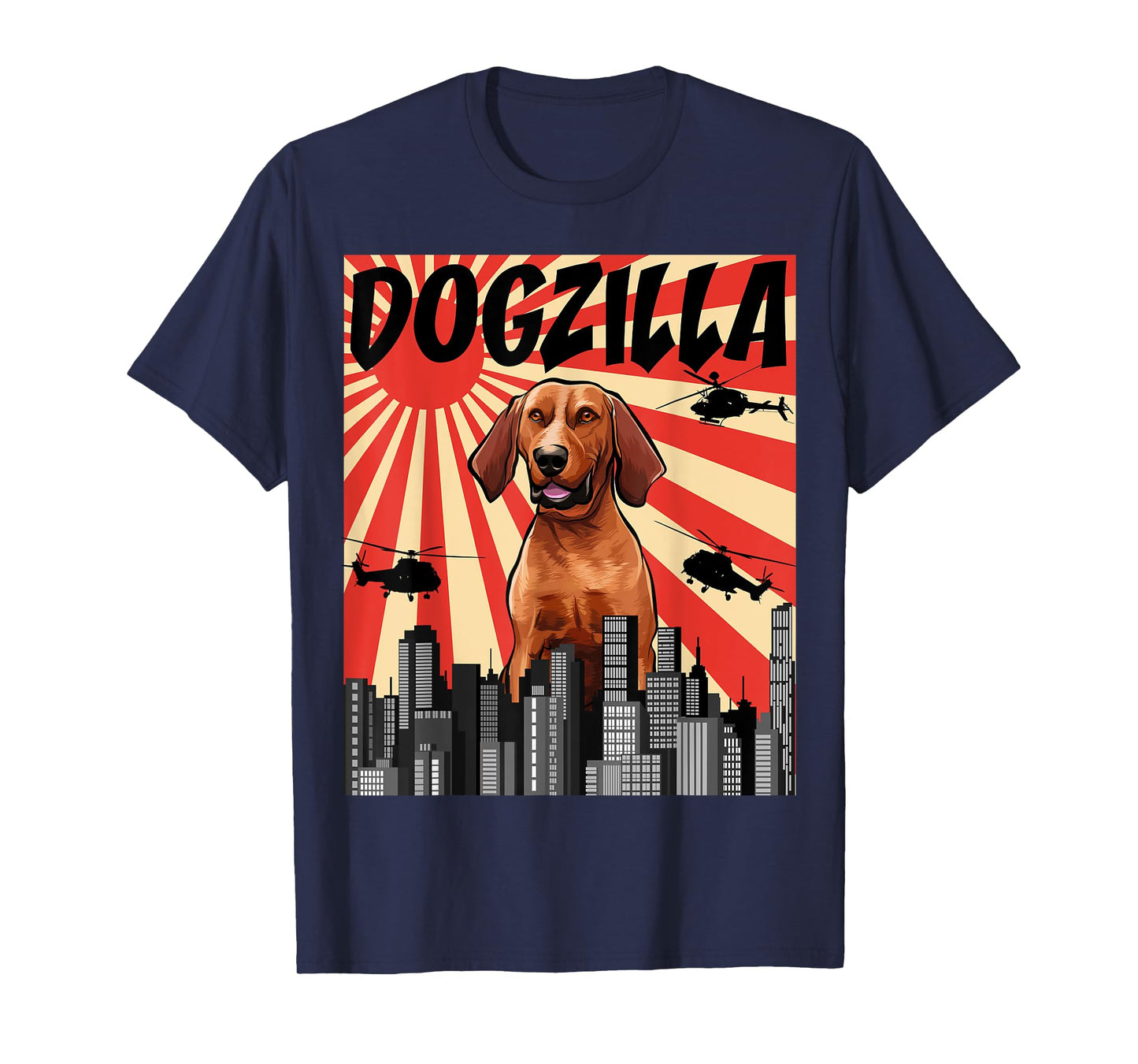 Funny Retro Japanese Dogzilla Redbone Coonhound T-Shirt
