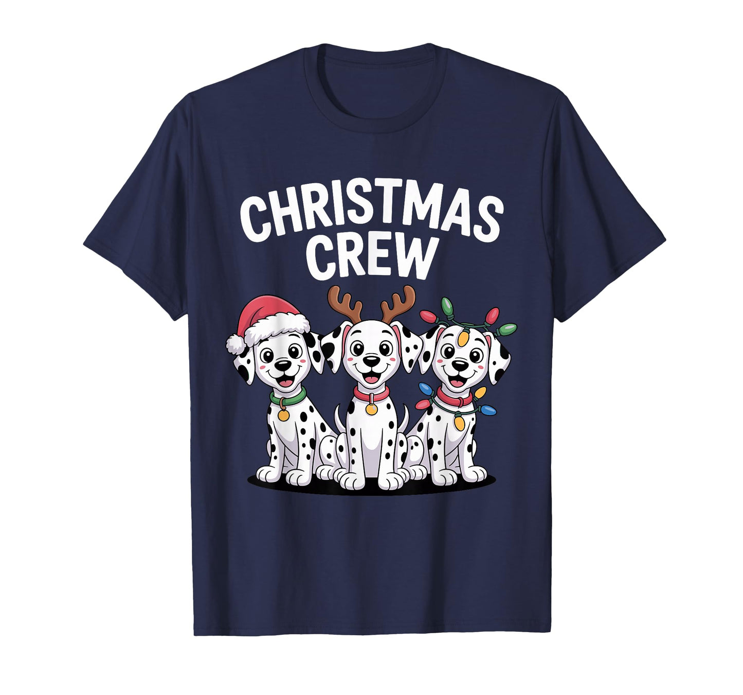 Christmas Crew Xmas Puppy Spot Dog Funny Christmas Dalmatian T-Shirt