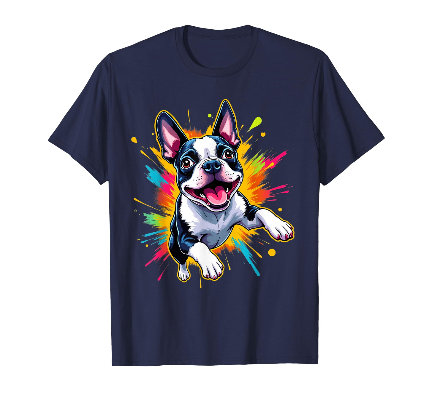 Boston Terrier Lovers Jumping Design Funny Boston Terrier T-Shirt