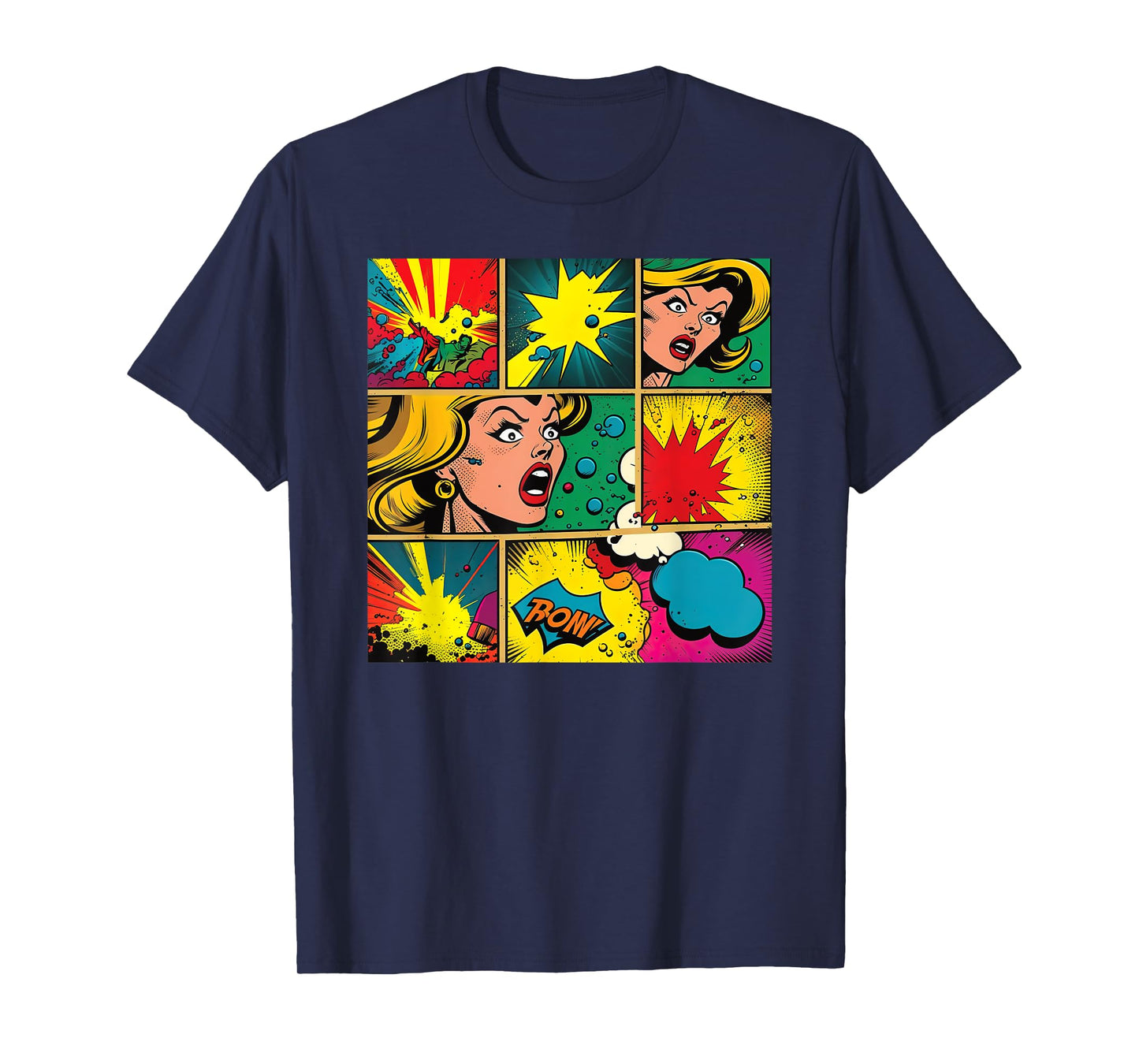 Funny Retro Comic Pop Art Shirt Fun Cartoon Comics Manga Tee T-Shirt