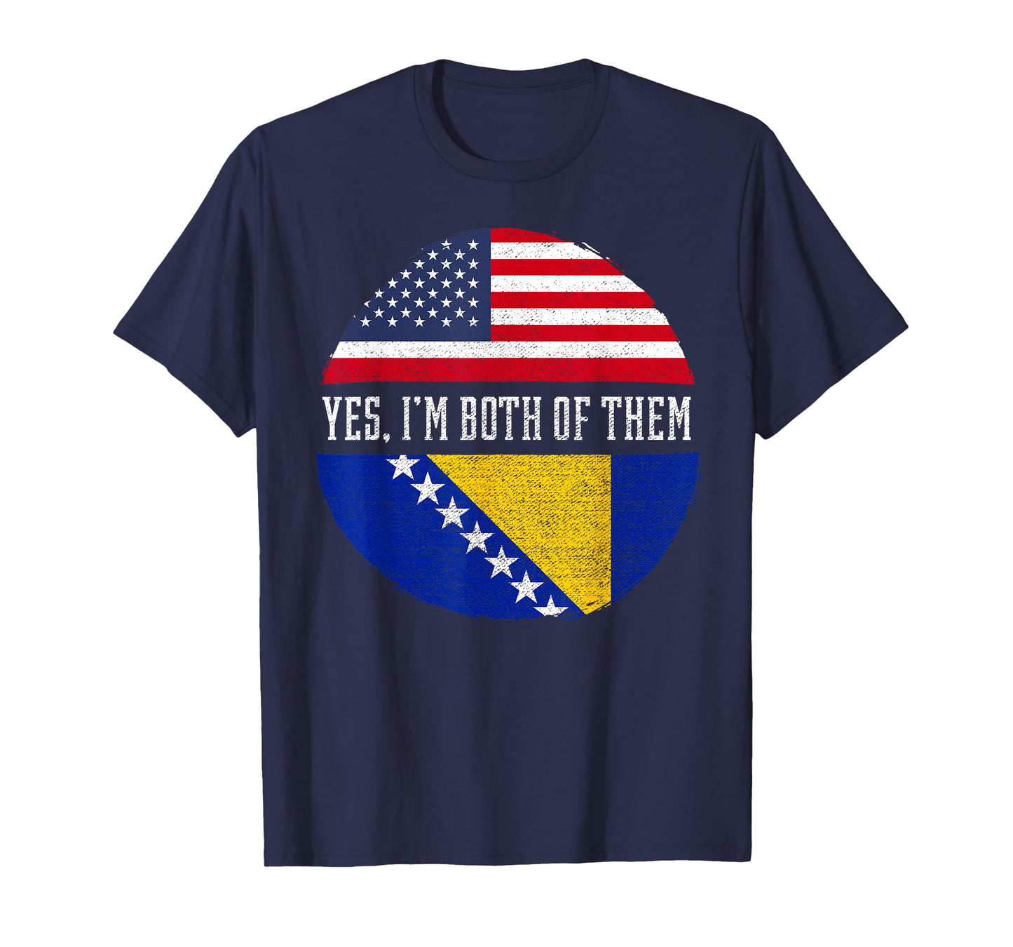 Half American Bosnian Herzegovinian Bosnia and Herzegovina T-Shirt