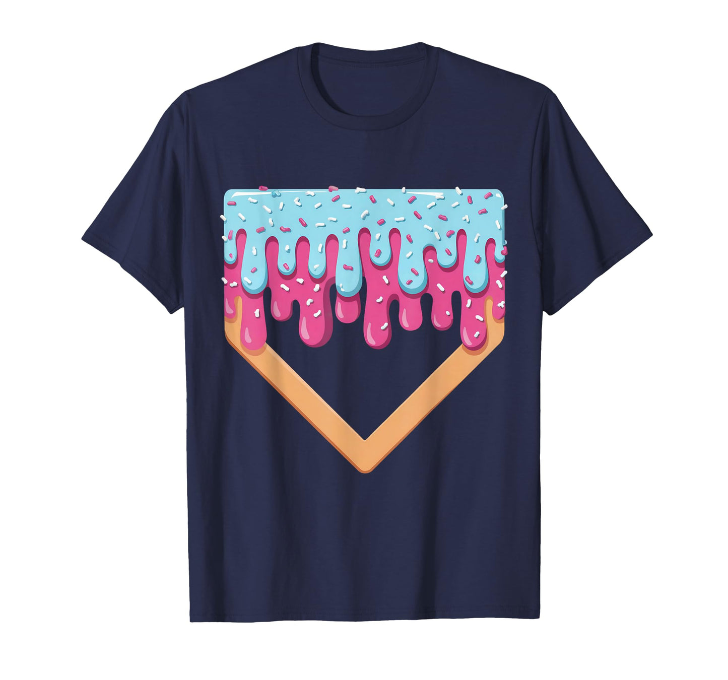 Baseball Drip For Boys Ice Cream Drip Youth Boys Baseball T-Shirt