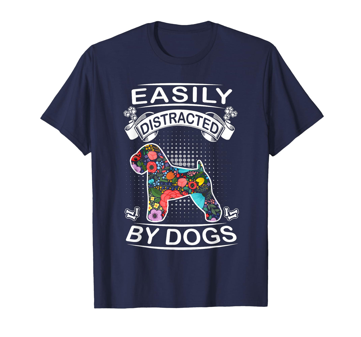 Easily Distracted By Dogs Soft Coated Wheaton Terrier Dog Men Women Kids T-Shirt
