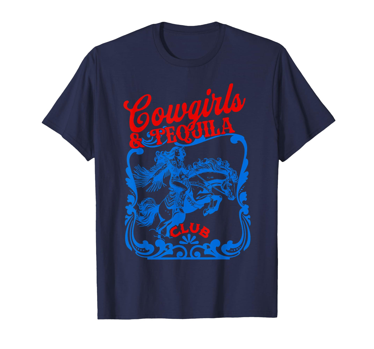 Cowgirls And Tequila Vintage Cocktail Funny Tequila Drinking T-Shirt