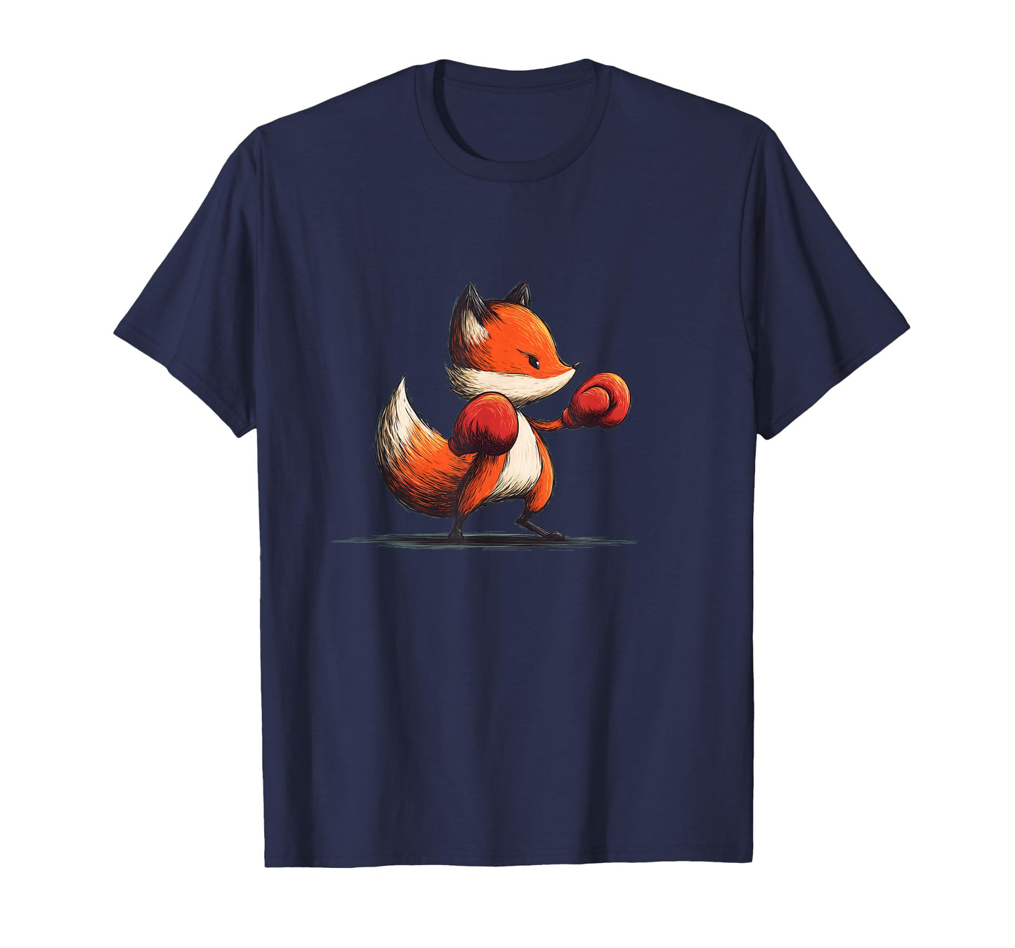 Funny Boxing Fox Graphic T-Shirt