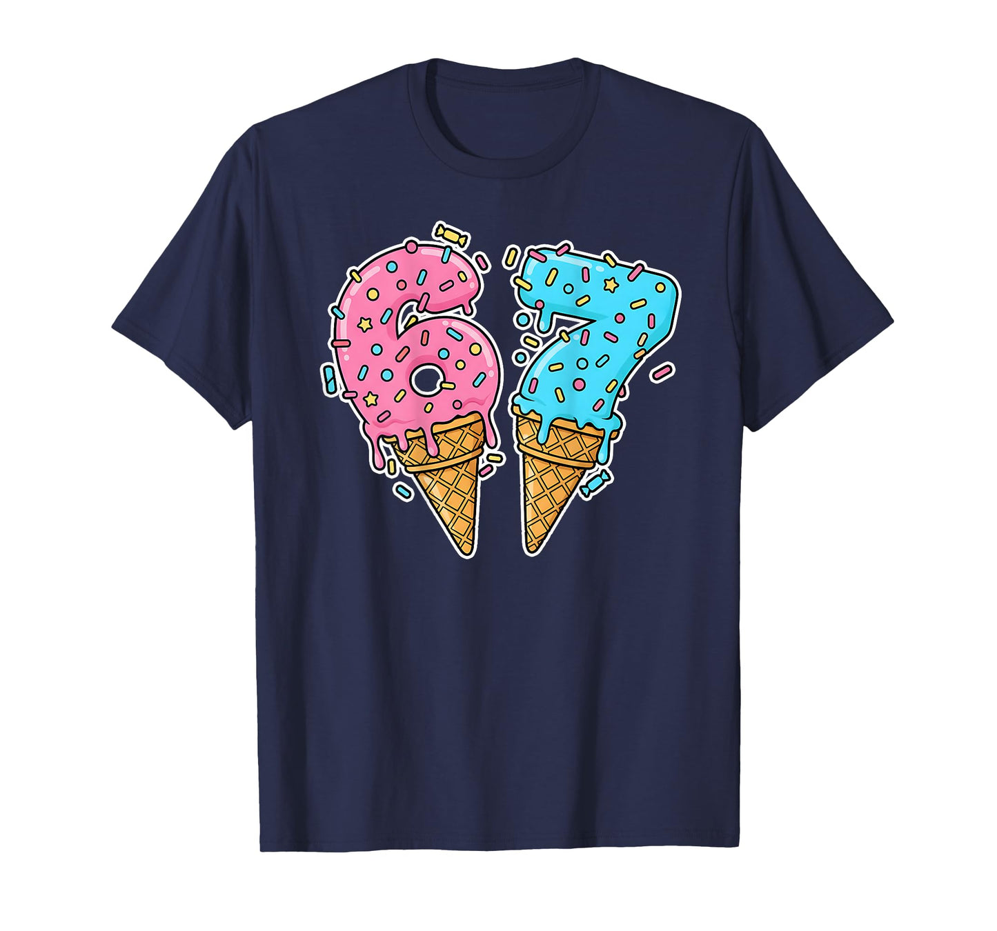 Number 67 Shirt Meme Women Kids Cute for Teen Girls Back T-Shirt