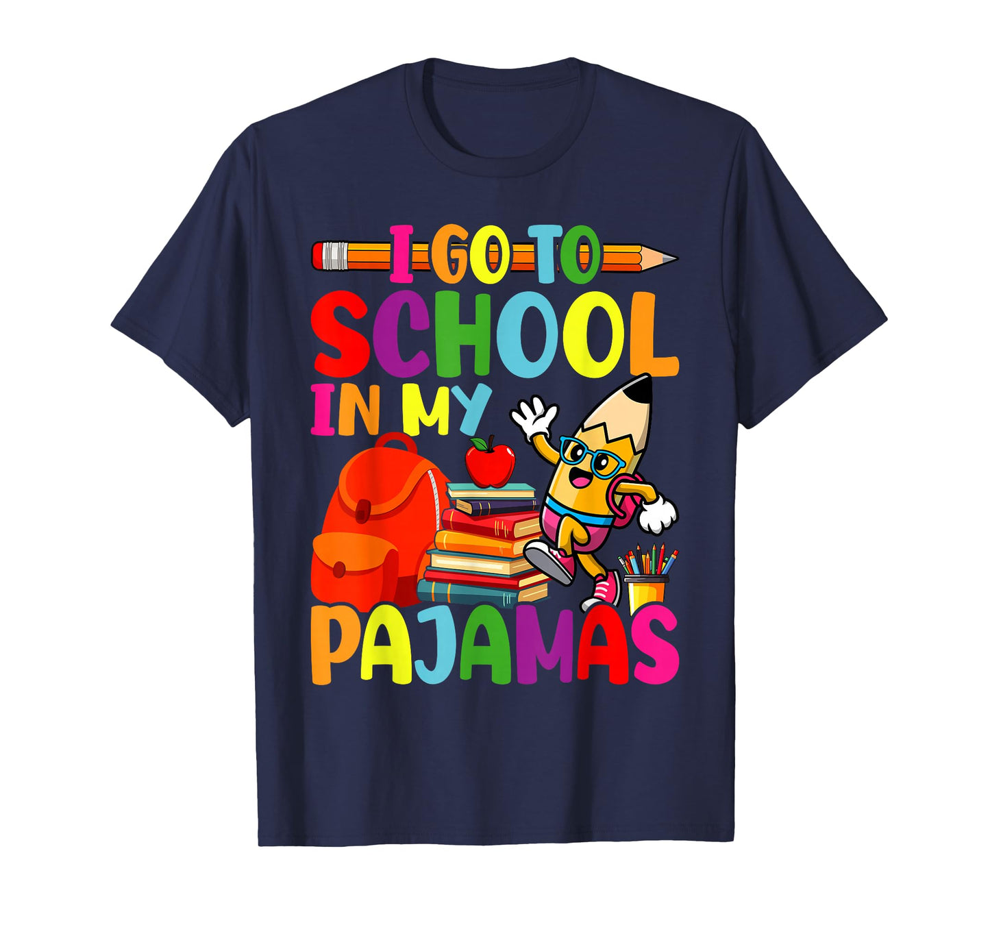 I Go To School In My Pajamas - Online Virtual Home Schooling T-Shirt