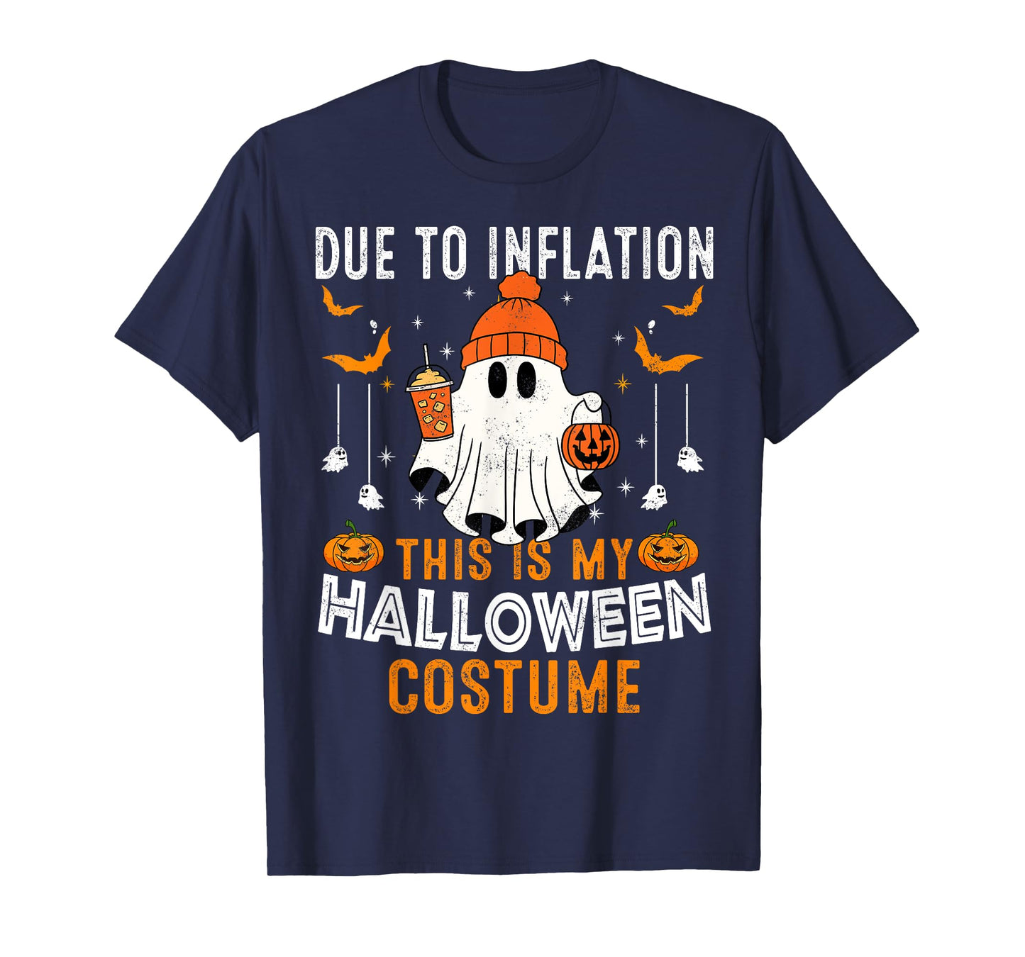 Due To Inflation This Is My Halloween Costume Funny Pumpkins T-Shirt