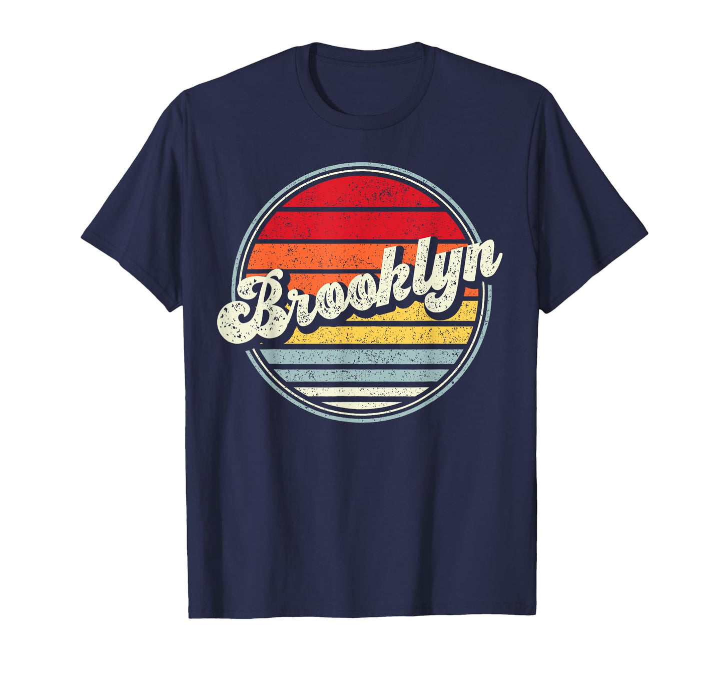 Retro Brooklyn Home State Cool 70s Style Sunset Men Women T-Shirt