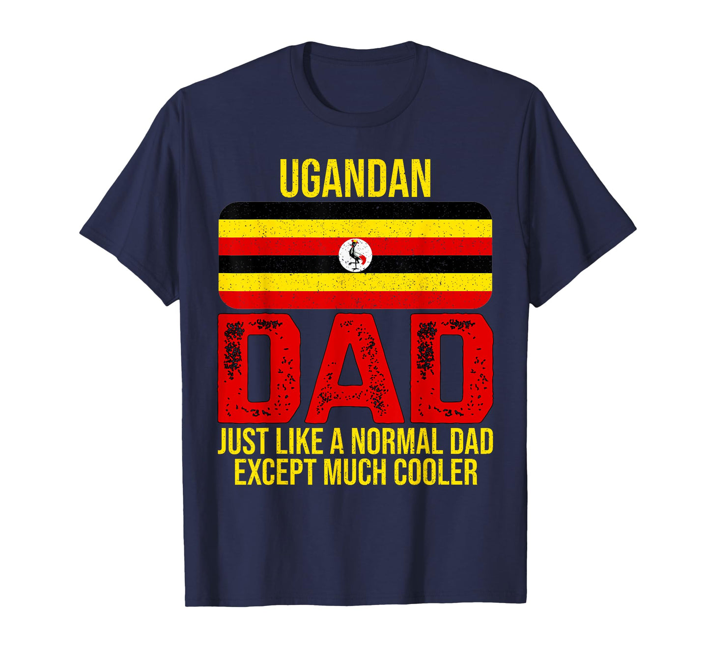 Vintage Ugandan Dad Uganda Flag Design For Father's Day T-Shirt
