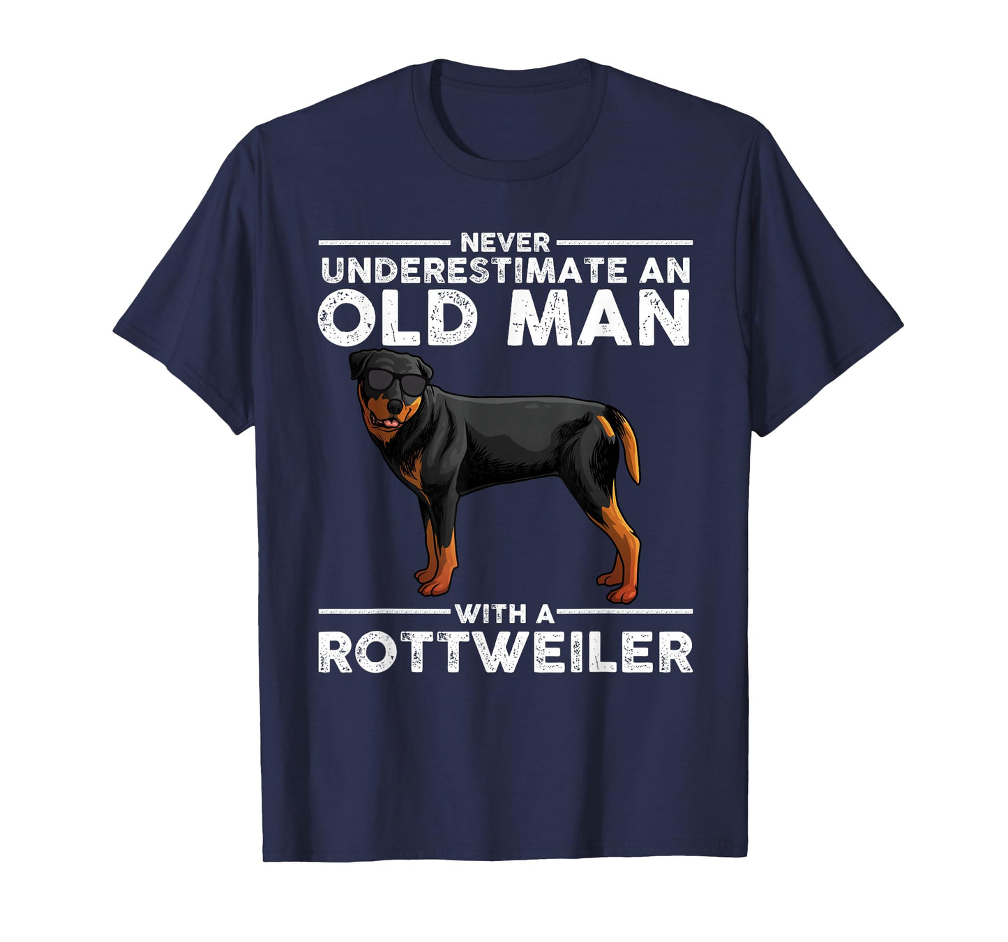 Funny Rottweiler Designs for Men Dad Grandpa Rottie Lovers T-Shirt Small