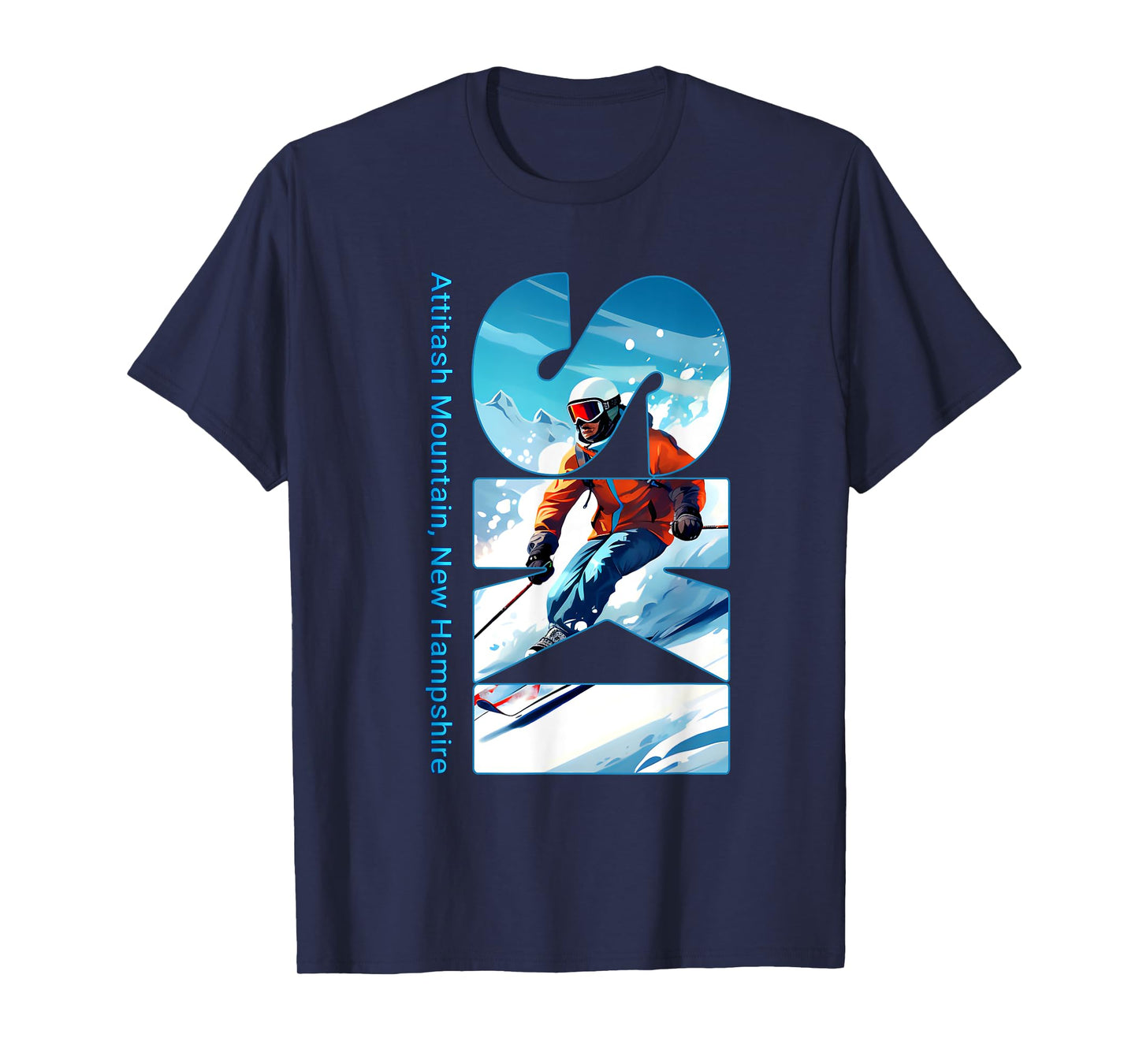 Attitash Mountain Cool Skiing Vacation Ski Outdoor Skier T-Shirt