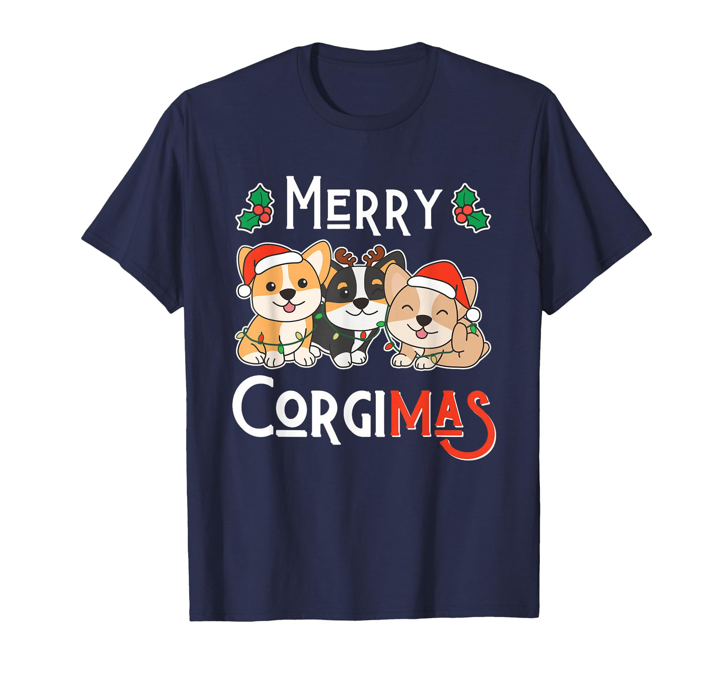 Merry Corgimas Pun Corgi Christmas T-Shirt
