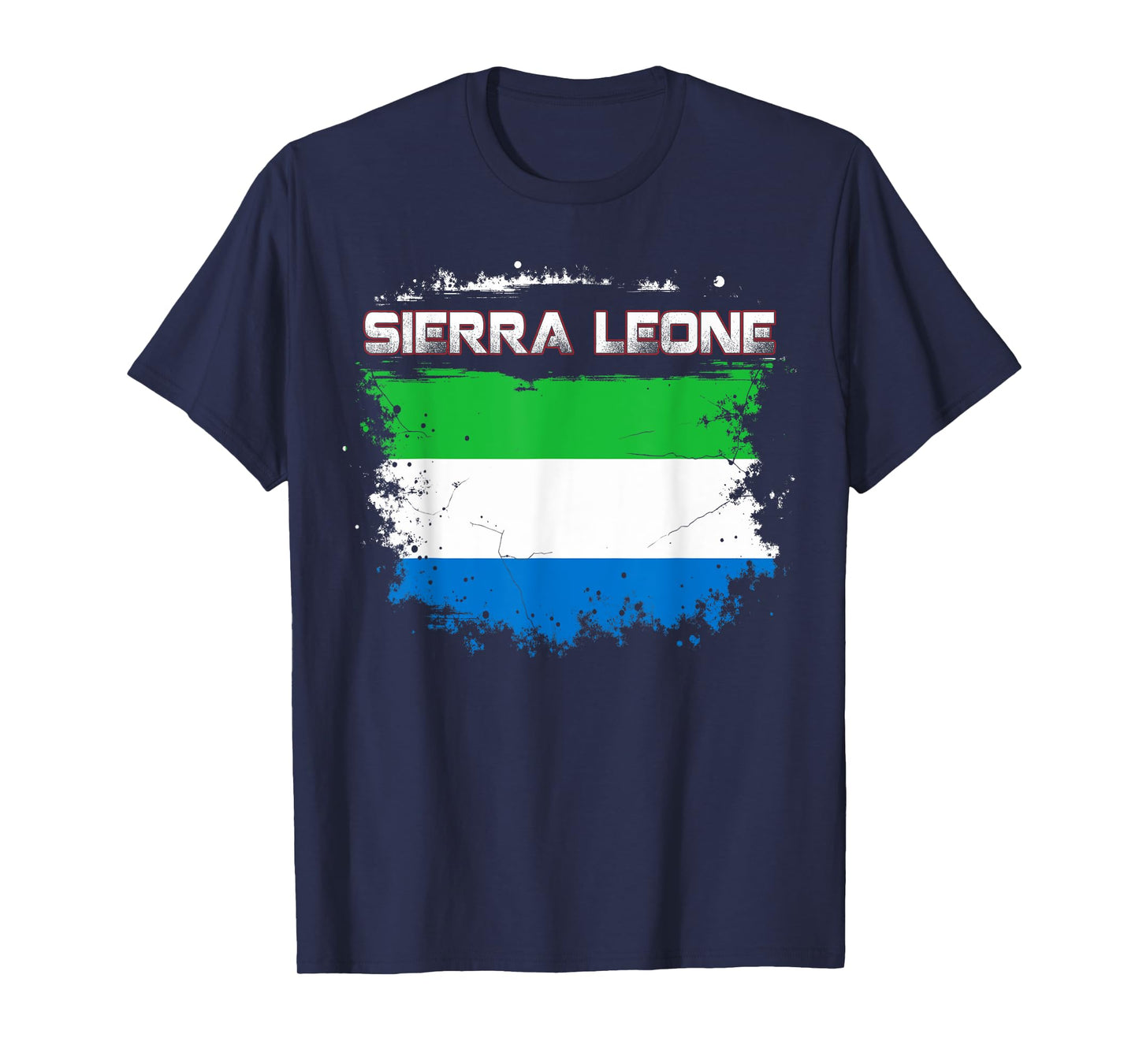 Vintage Patriotic Sierra Leonian Flag Sierra Leone T-Shirt