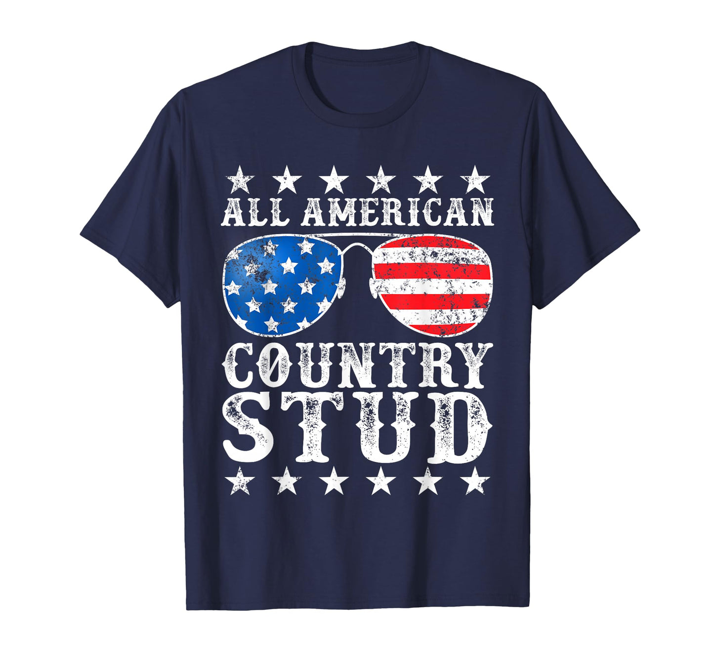 All American Stud Boy Country 4th of July USA Flag Gift T-Shirt