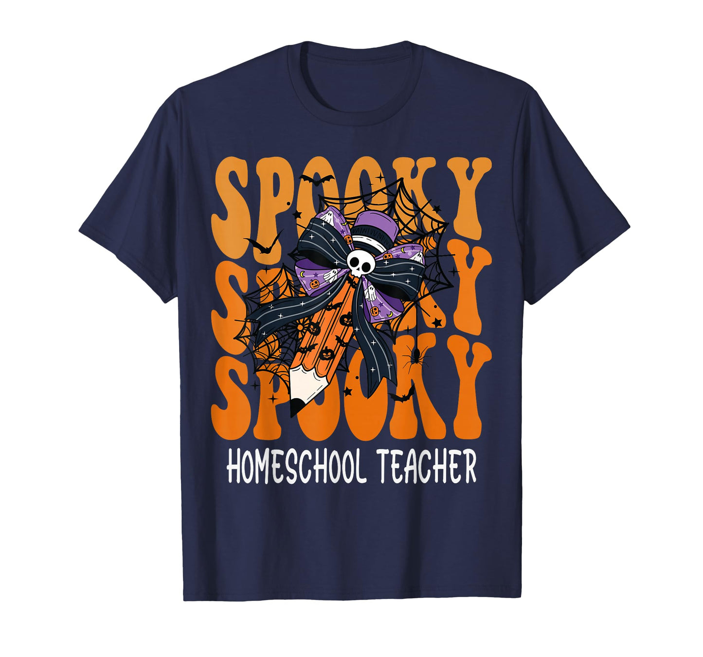 Spooky Homeschool Teacher Halloween School T-Shirt