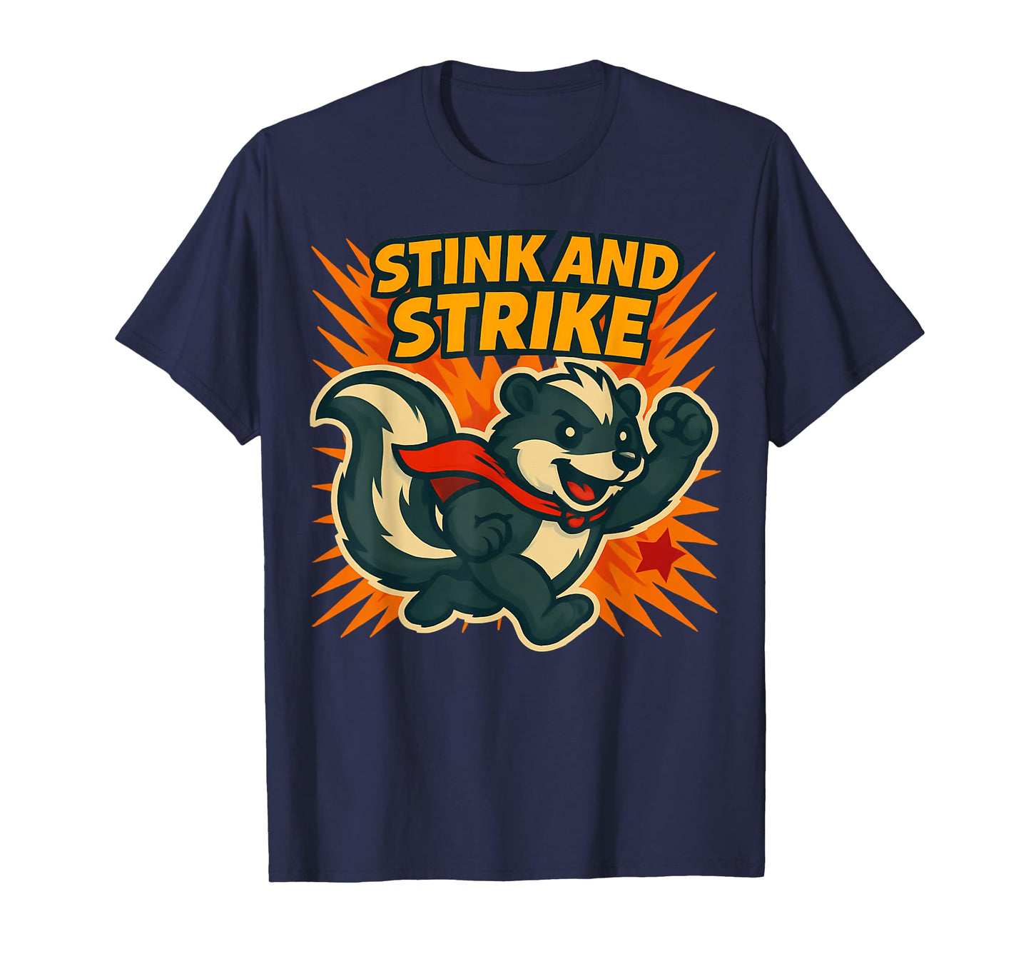 Stink and Strike Skunk Superhero T-Shirt