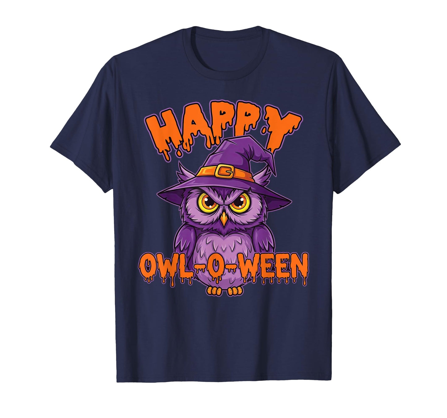 Happy Owl-O-Ween Spooky Owl Costume for Halloween Funny T-Shirt