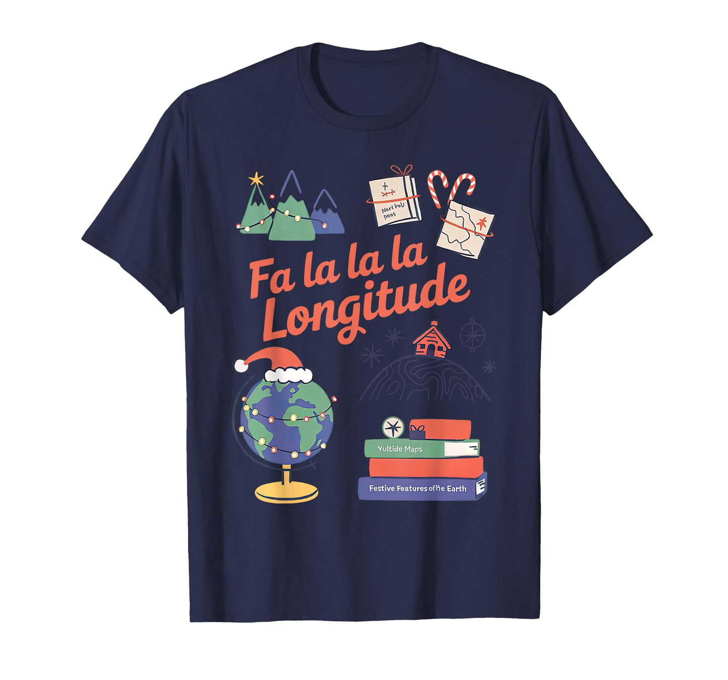 Geography Teacher Christmas Science Geographer Ecology Xmas T-Shirt