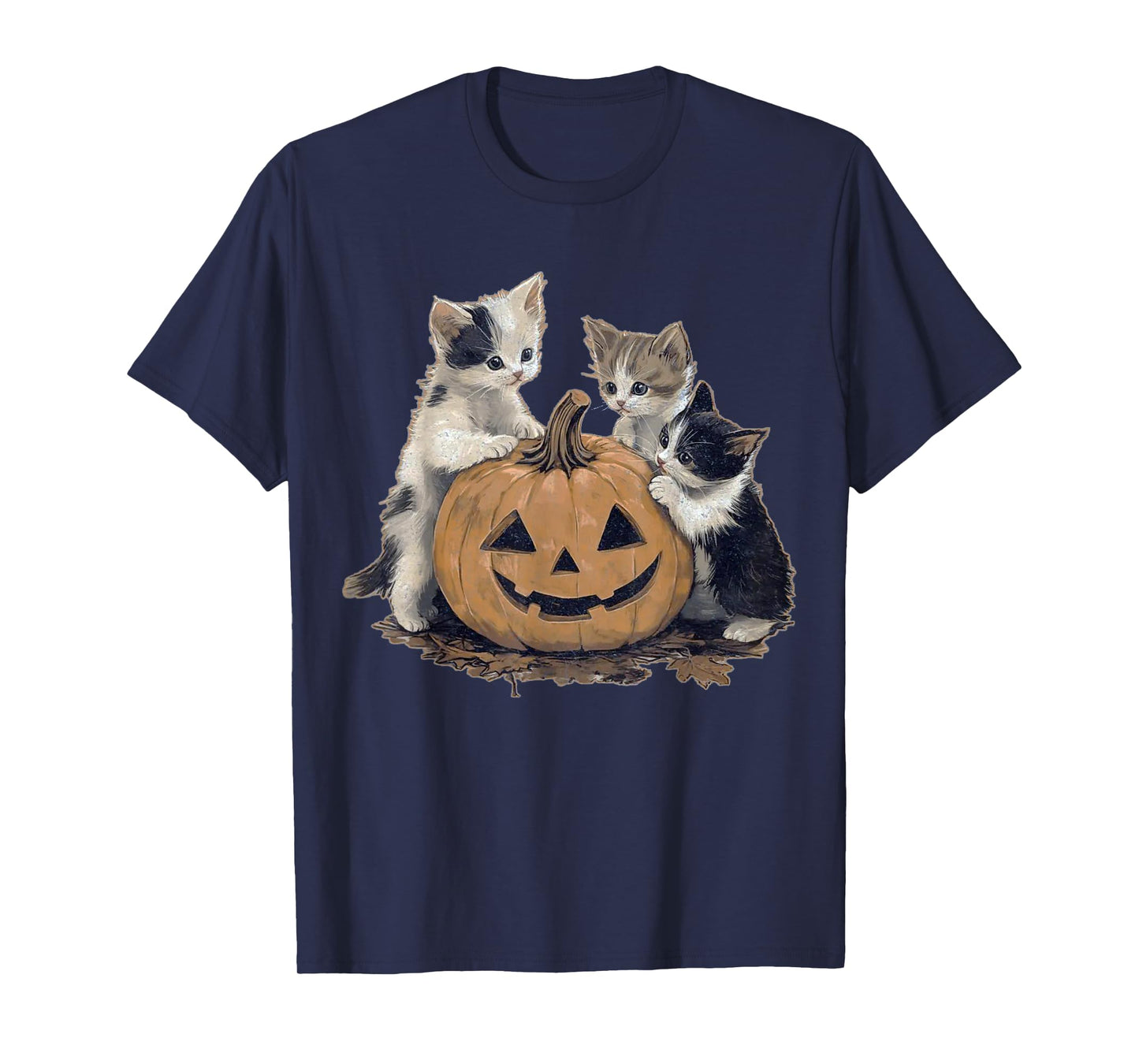 Vintage 90s Cat Halloween Retro Halloween vintage Spooky T-Shirt for Men Women Kids