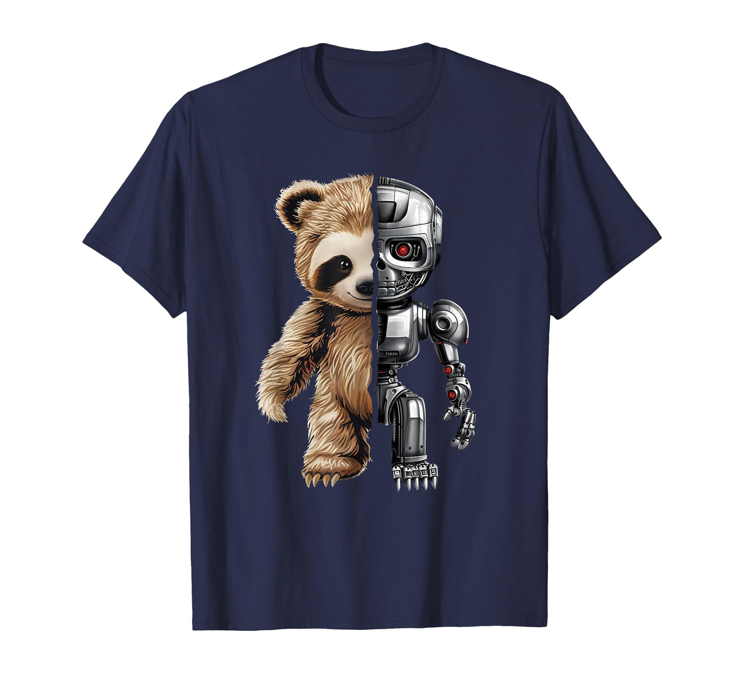 Funny Robotics Animal Lover Sloth Robots Graphic Engineer T-Shirt