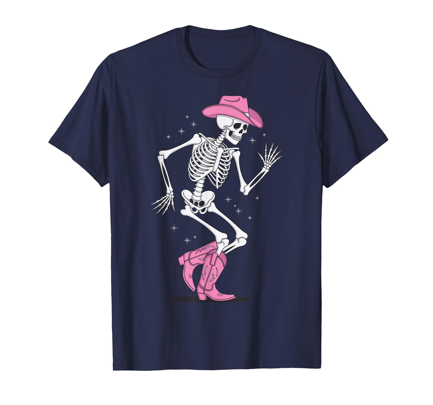 Skeleton Line Dance Halloween Western T-Shirt