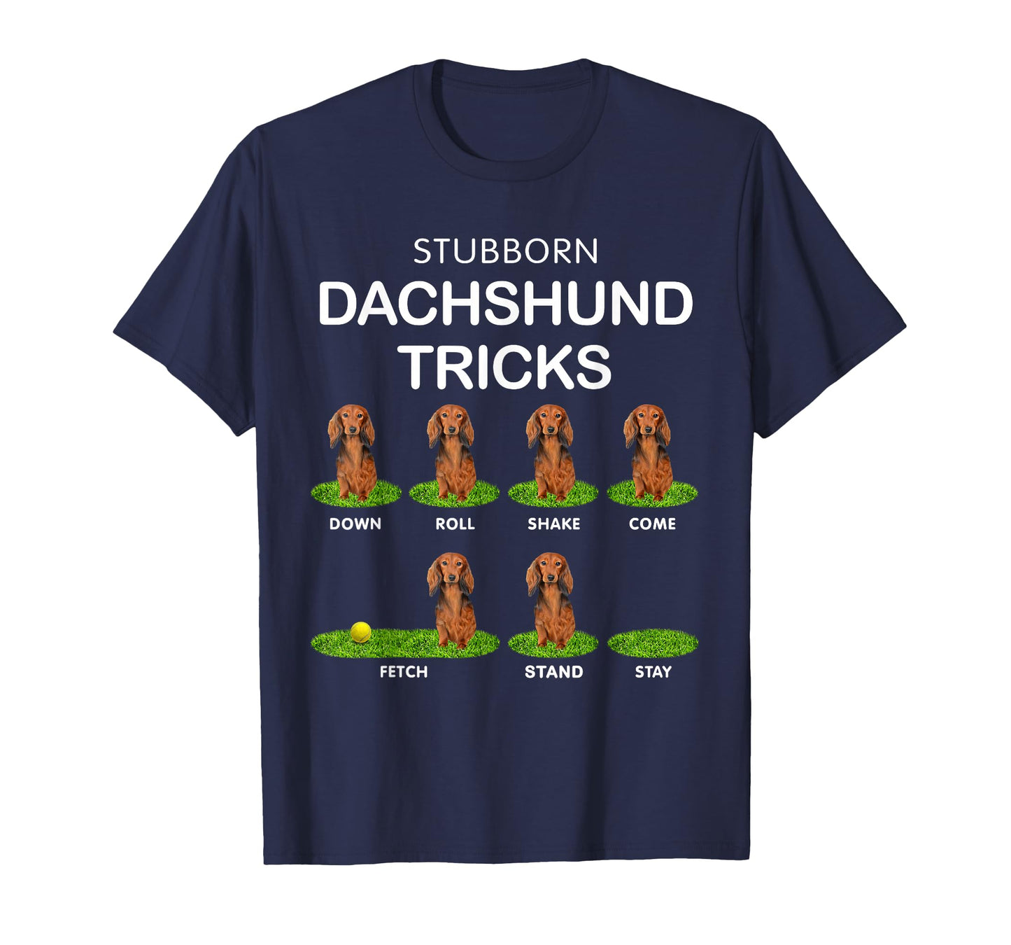 Thick Headed Dog - Funny Long Hair Dachshund for Christmas T-Shirt