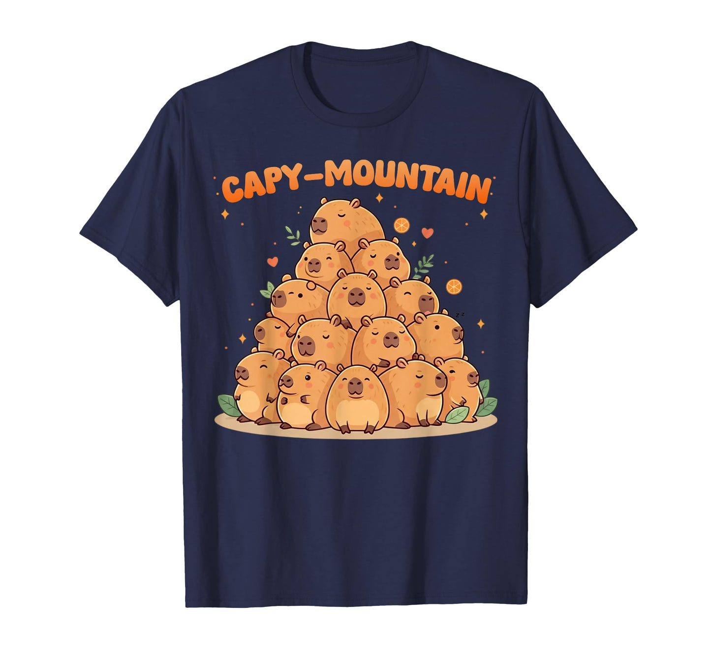 Cozy Capy-Mountain Cute Capybara Lovers Outfit T-Shirt