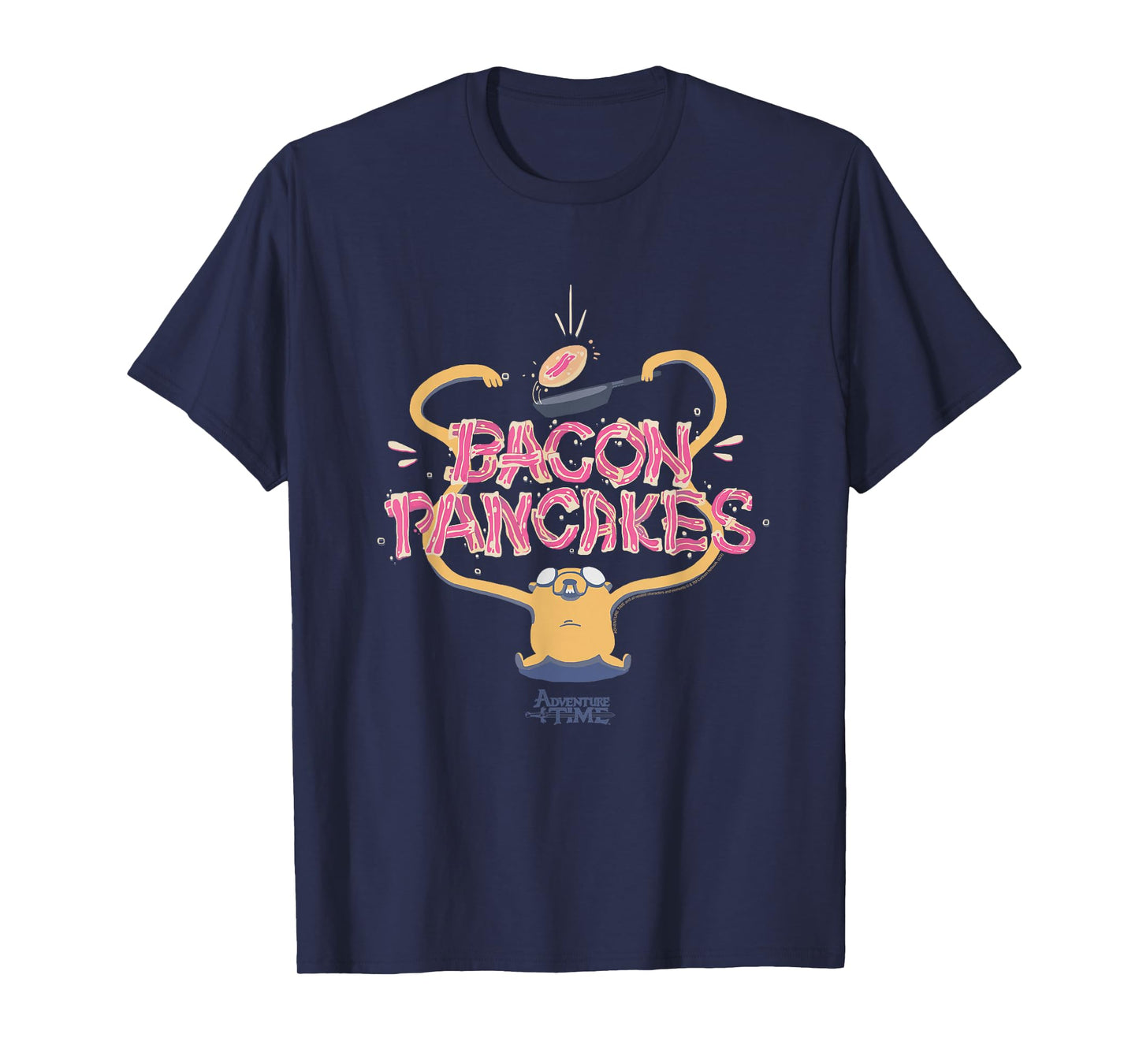 Adventure Time Jake Bacon Pancakes Cartoon T-Shirt