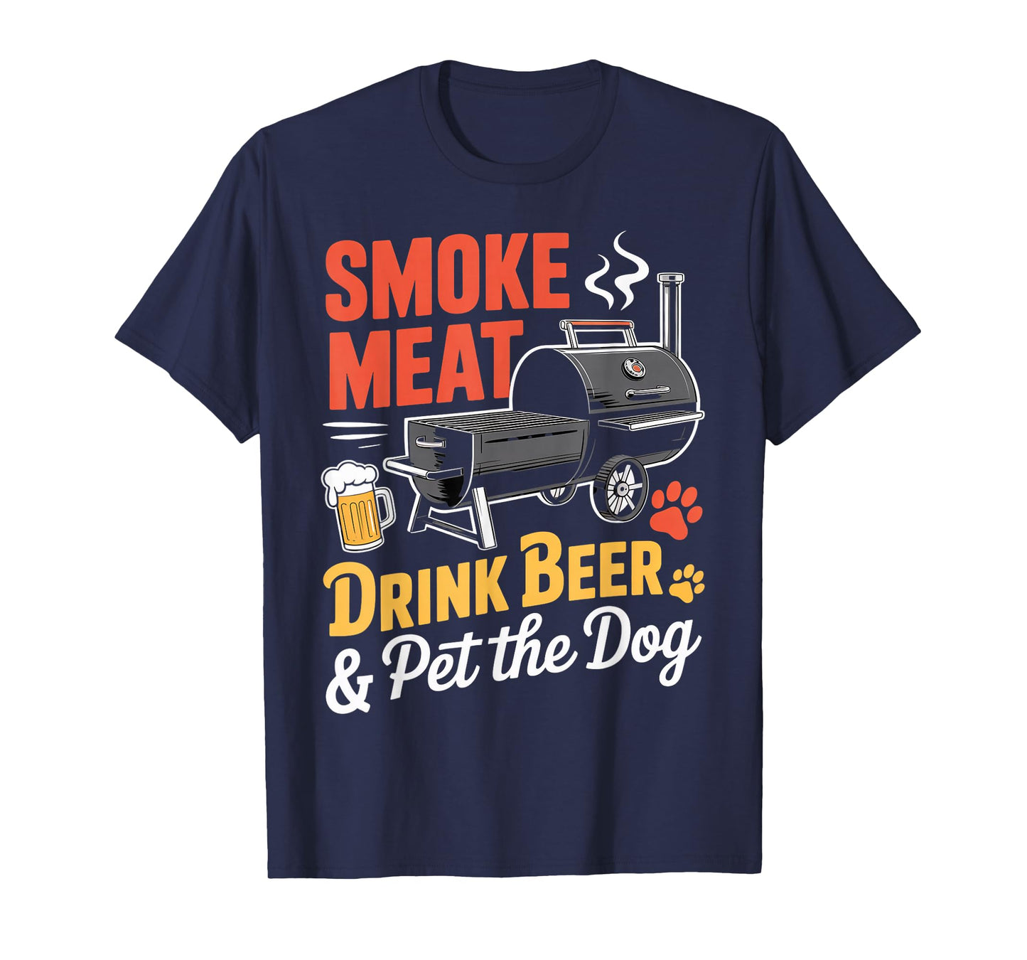 Drink Beer Pet Dog Grill Meat Smoking Grilling Meat Smoker T-Shirt