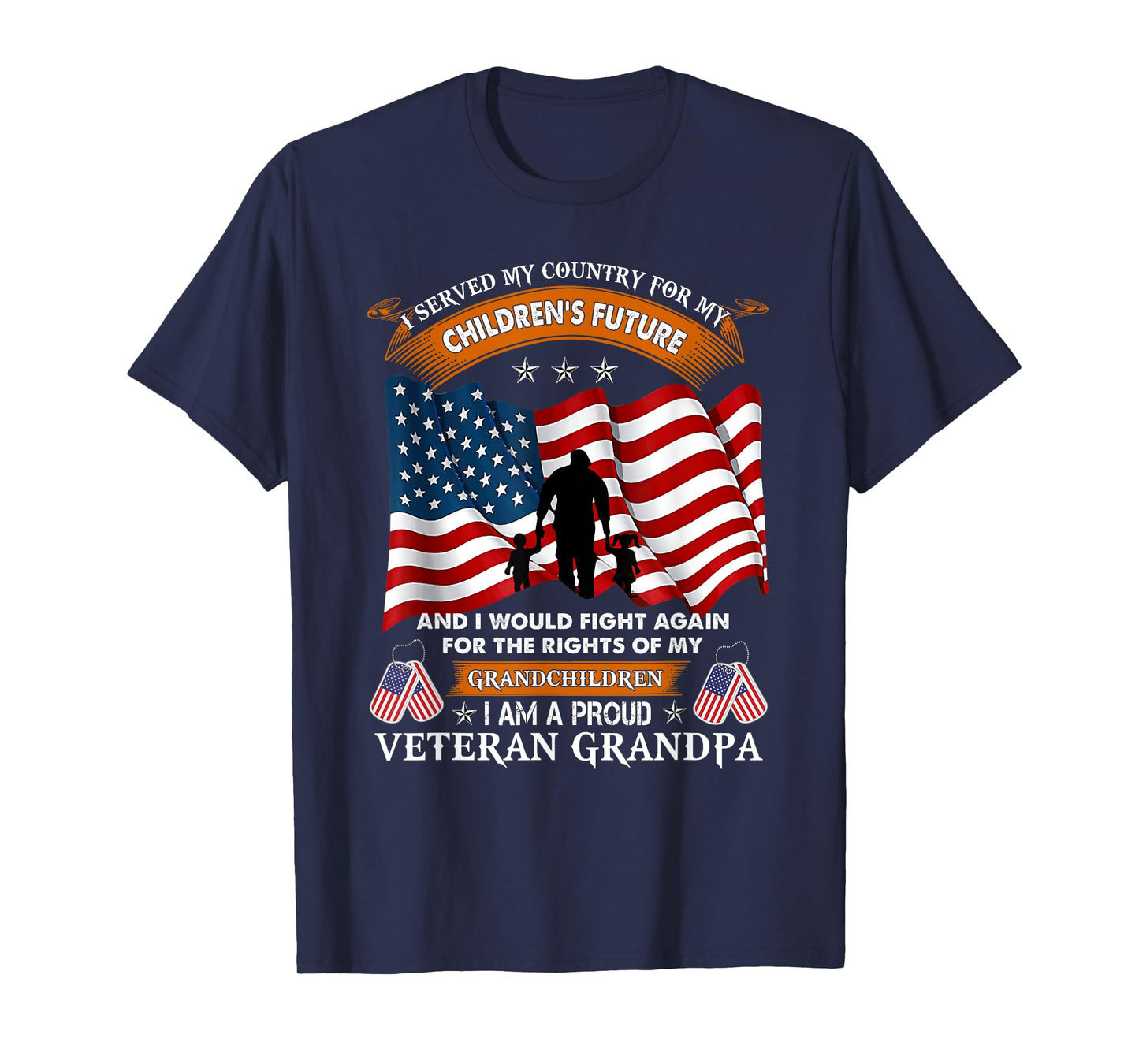 I Served My Country For My Children's Future Veteran Grandpa T-Shirt