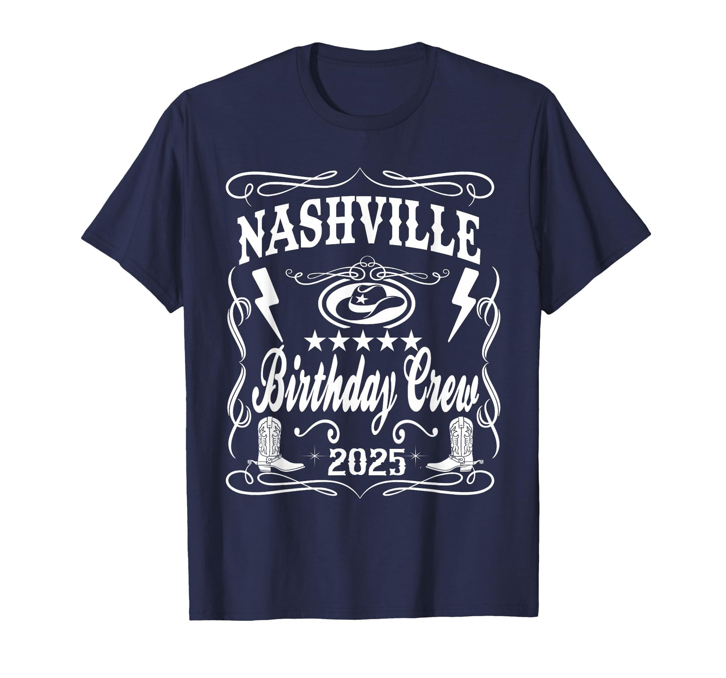 Nashville Birthday Bash 2025 Whiskey Theme T-Shirt