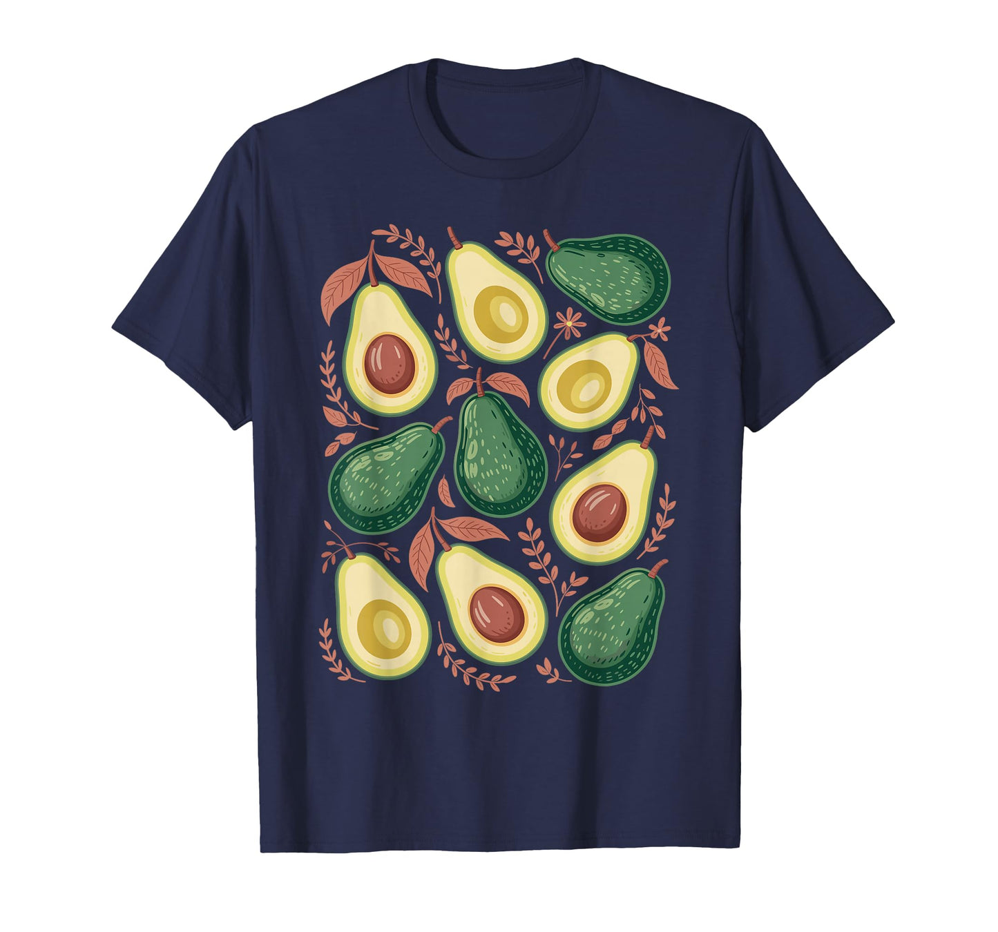 Avocado Boho Floral Nature Lover Aesthetic T-Shirt