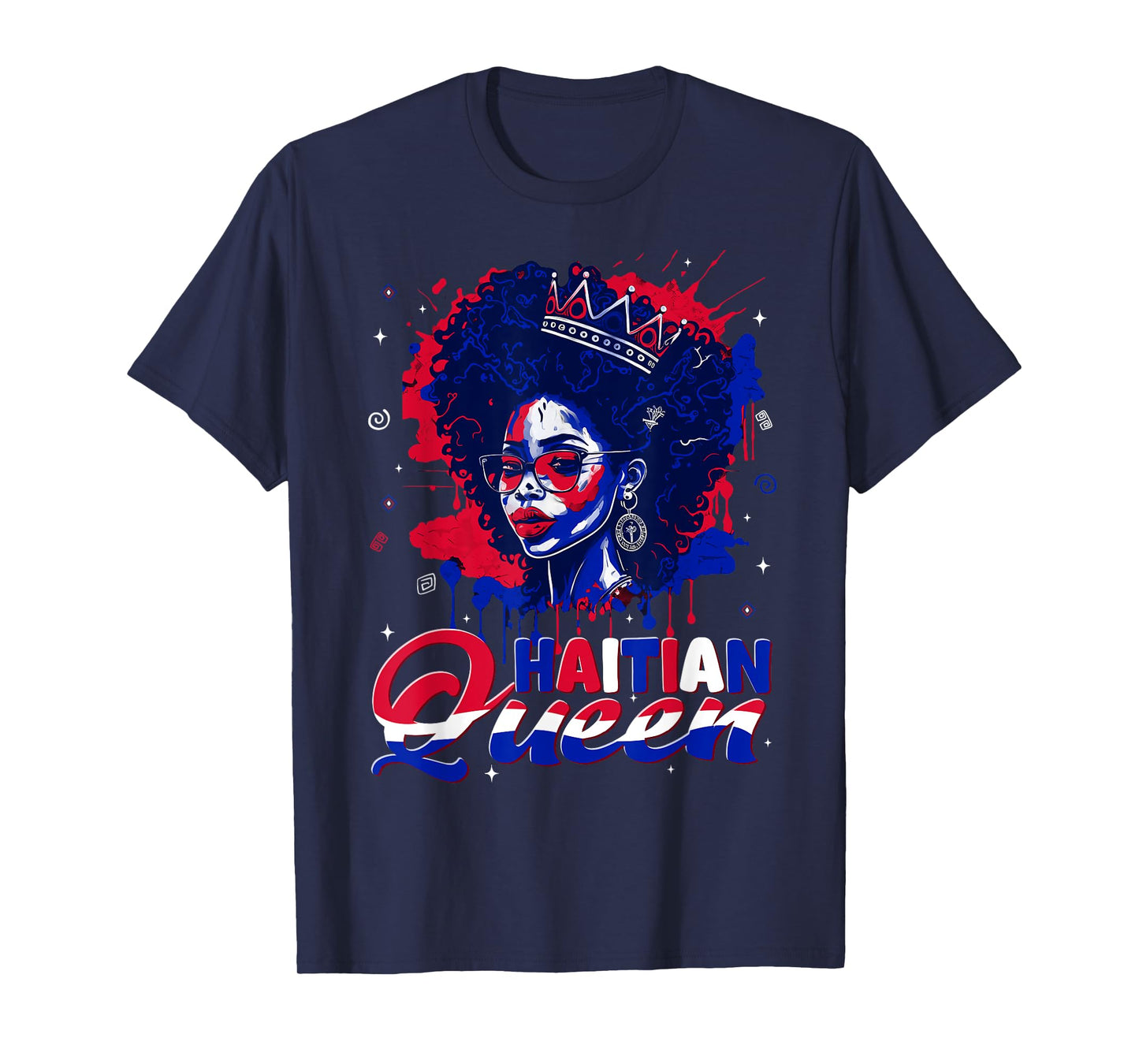 Haitian Queen Ayiti Pride Haiti Flag Day Womens Gifts T-Shirt