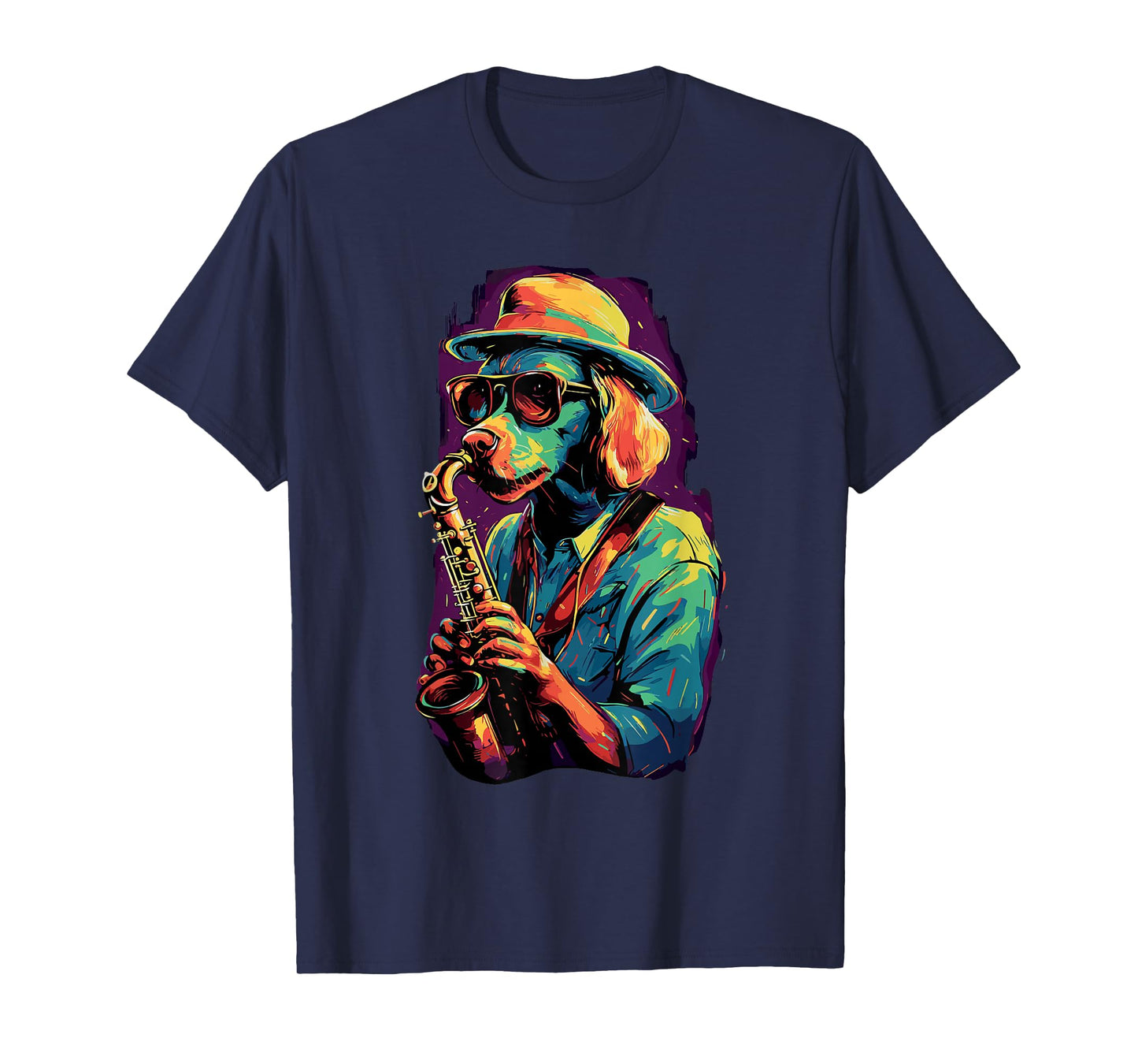 Dog With Saxophone Dog Playing Saxophone T-Shirt