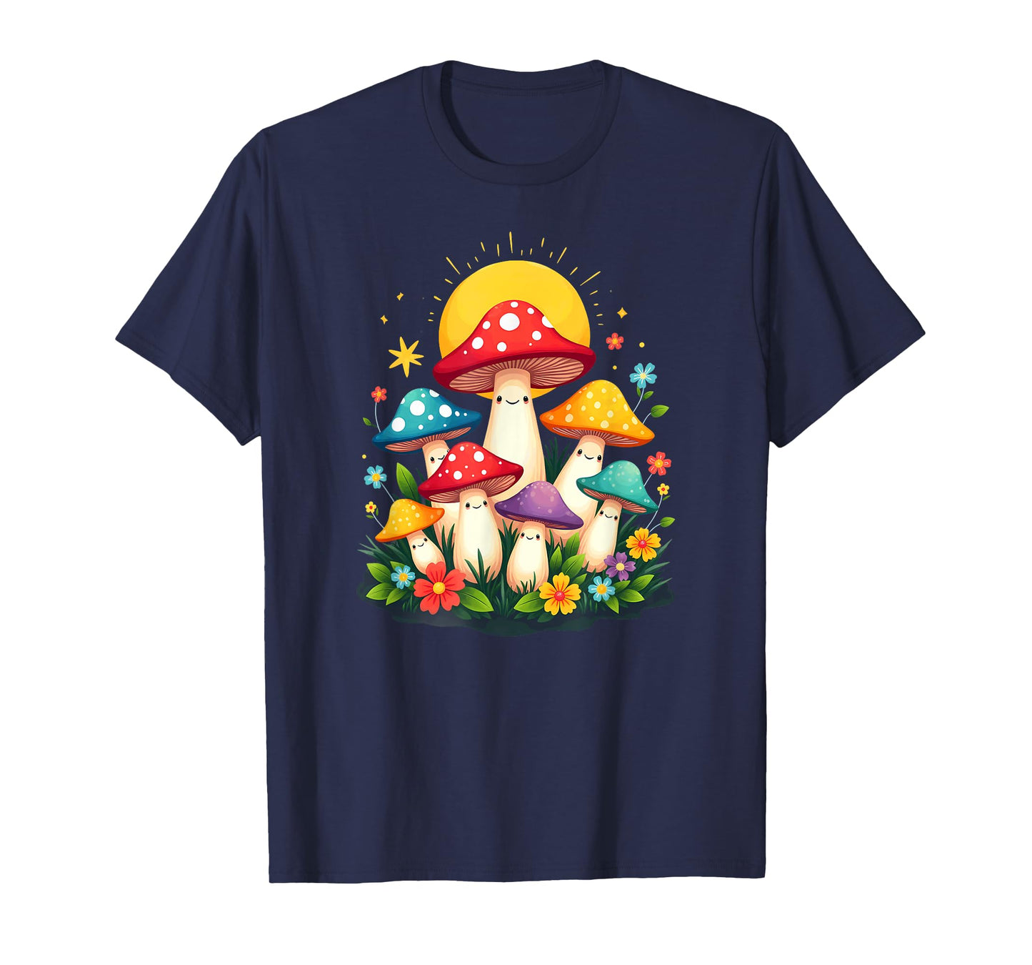 Floral Cute Mushroom Fungi Halloween Costume T-Shirt