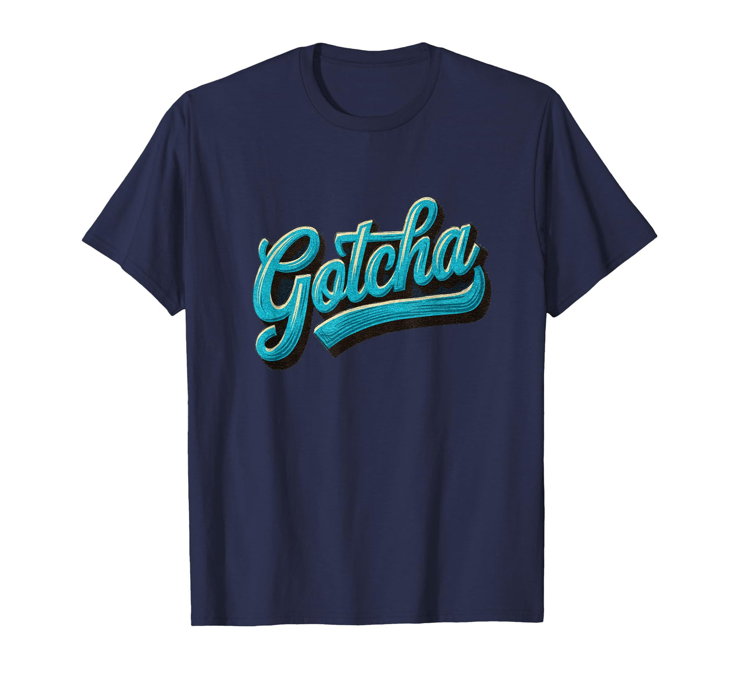Cool Blue Gotcha Speech Emblem T-Shirt