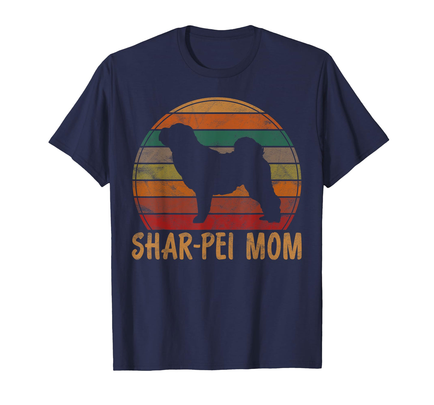 Retro Shar-Pei Mom Gift Sharpei Dog Owner Mother Pet Mama T-Shirt for Men Women Girls Kids