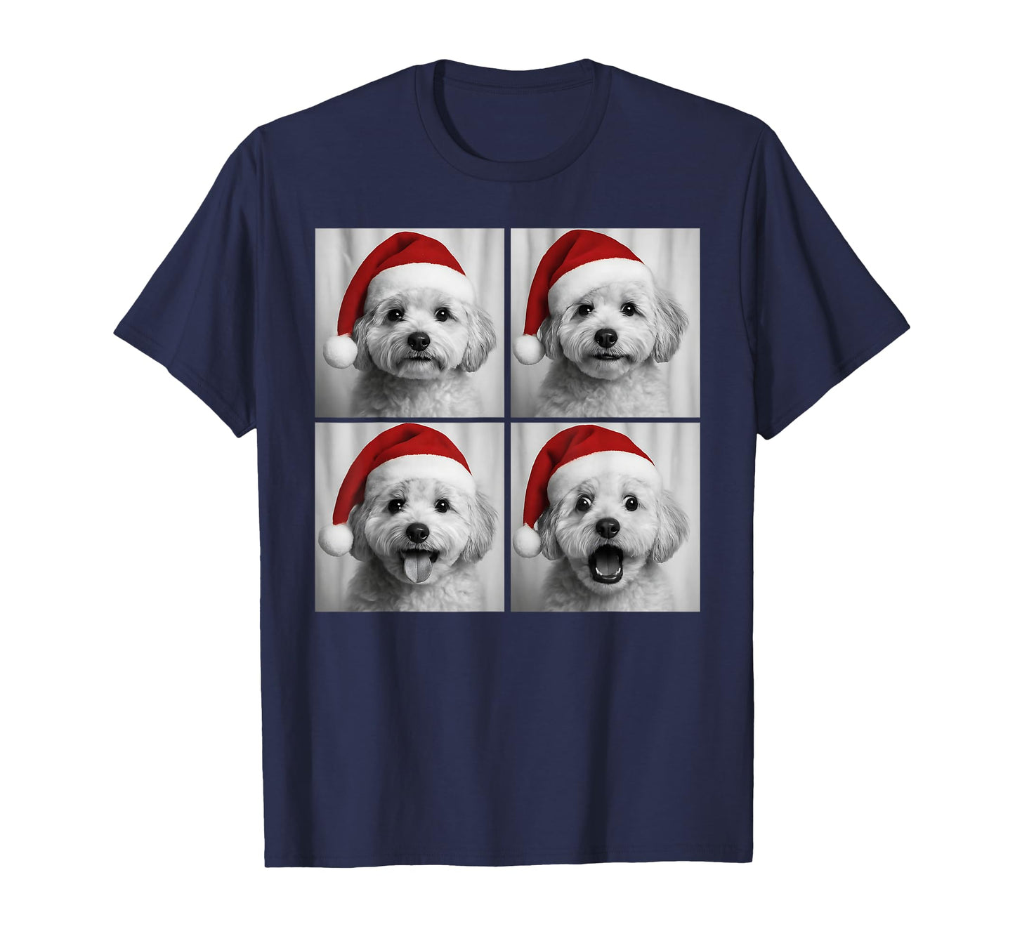 Funny Christmas Maltipoo Santa Doodle Dog Lover Photo Booth T-Shirt