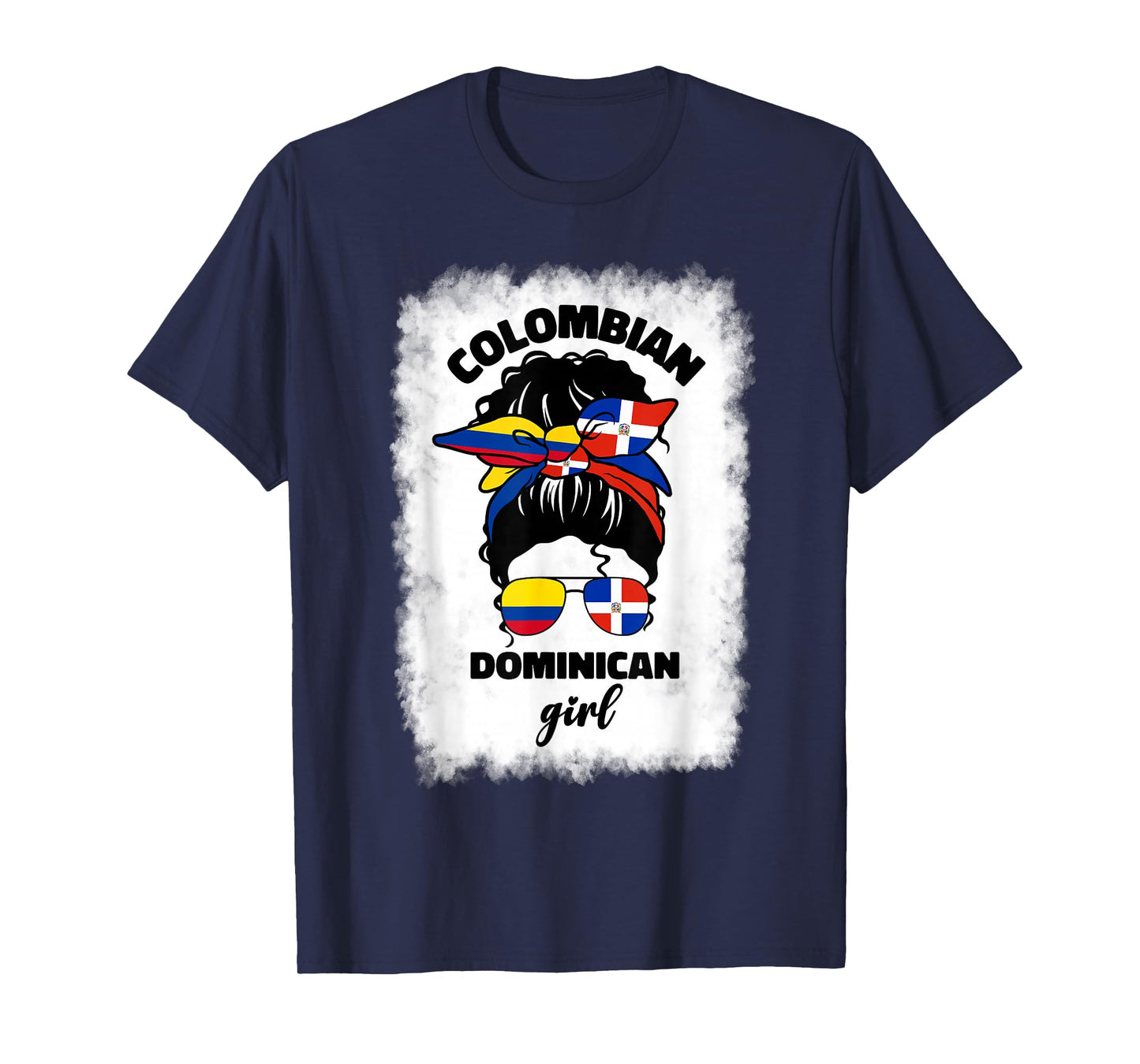 Half Dominican And Colombian Colombia Flag Girl Girls Mix T-Shirt