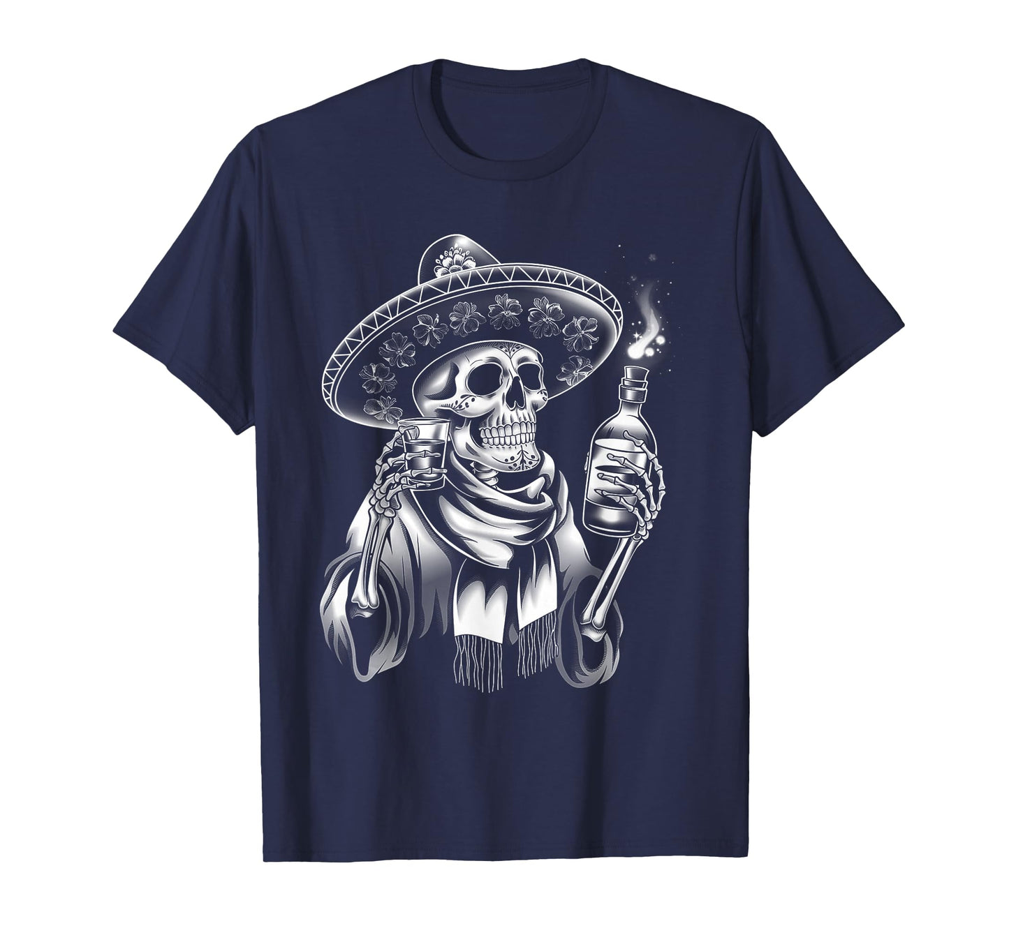 Mexico Vintage Skeleton Tequila Dia De Los Muertos Mexican T-Shirt