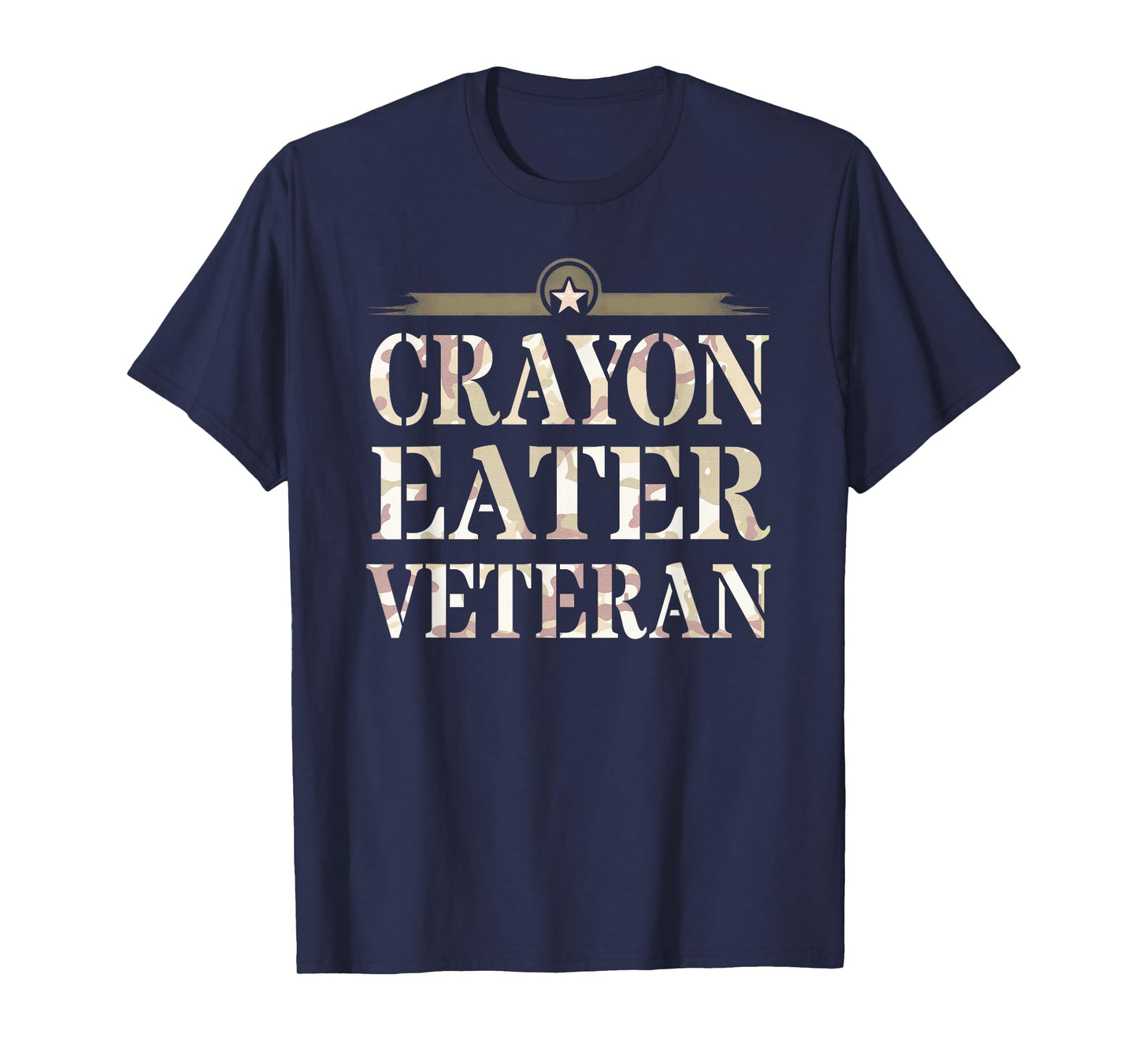 Boys CRAYON EATER VETERAN Veterans Old Vet Military Grunt T-Shirt