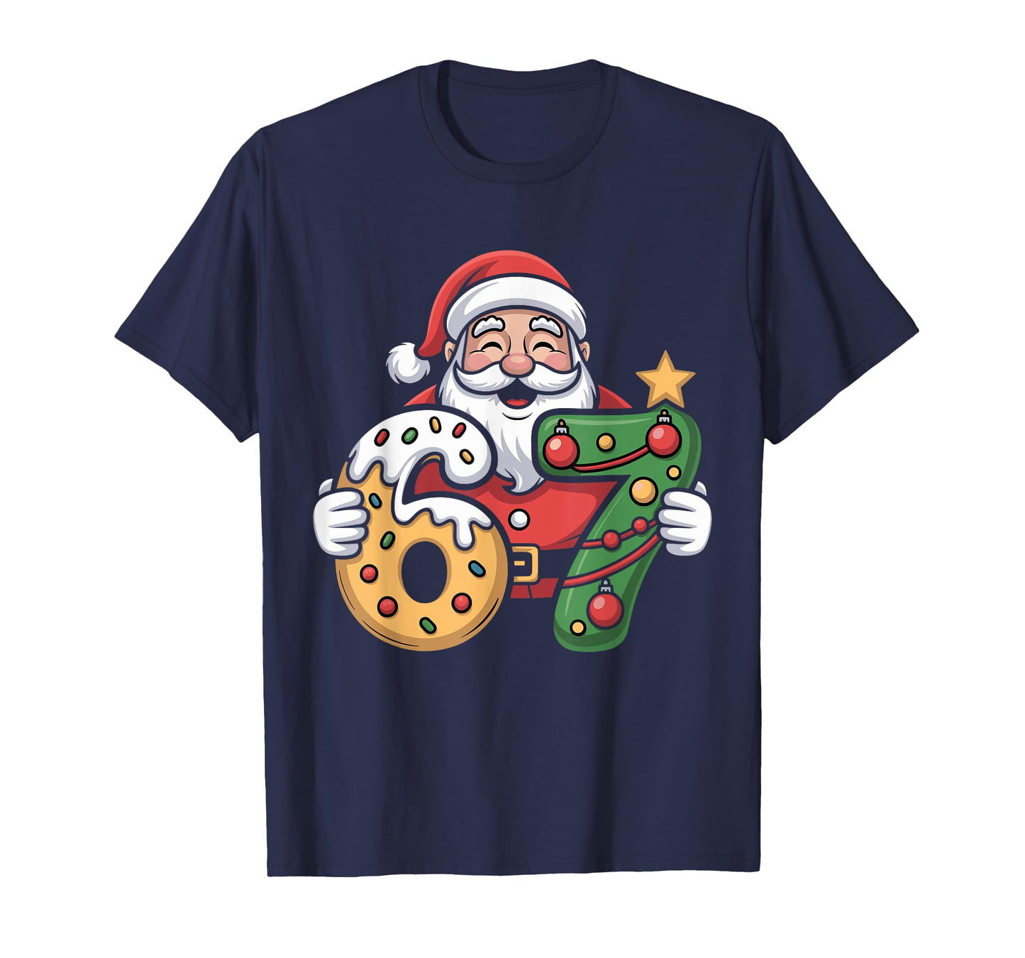 67 Meme Funny Santa Six Seven Christmas Xmas Kids Men Women T-Shirt