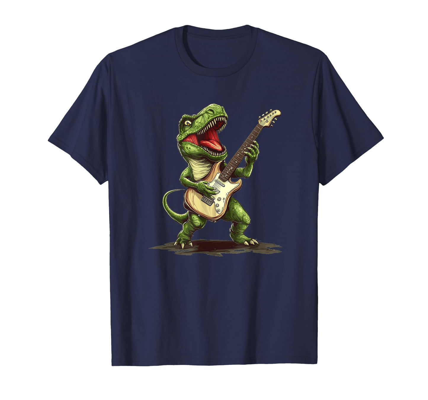 Cool Prehistoric Guitar Dinosaur for a Wild Sound T-Shirt