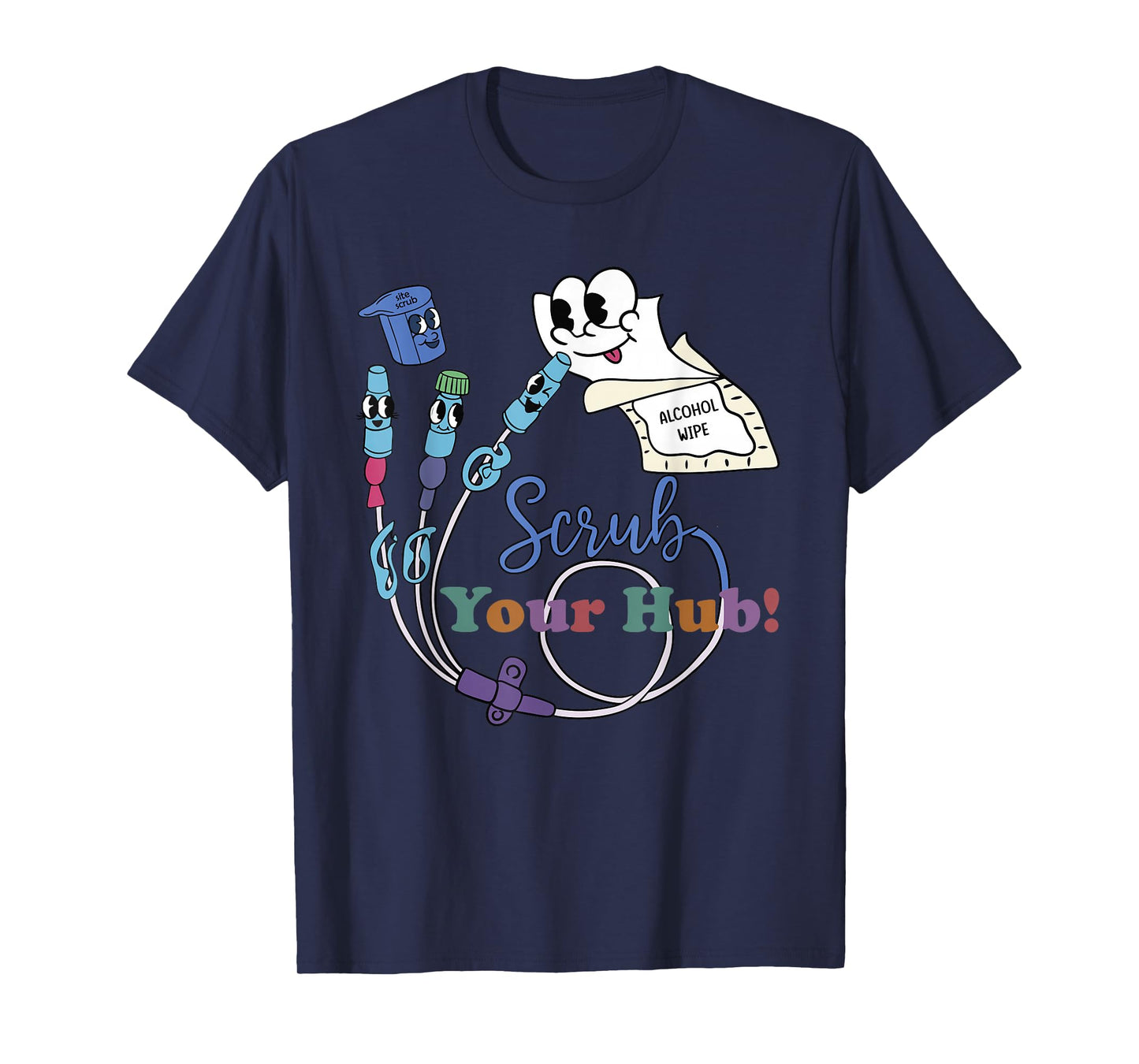 Funny Peds ER Icu Rn Nurse Scrub the Hub Nursing Student T-Shirt