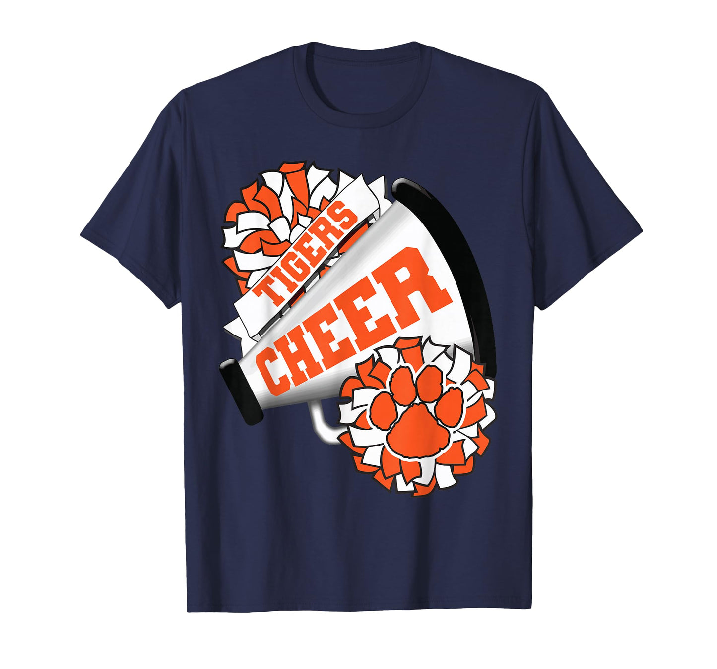 Tigers Cheerleading Back to School Cheer Team Spirit Orange T-Shirt
