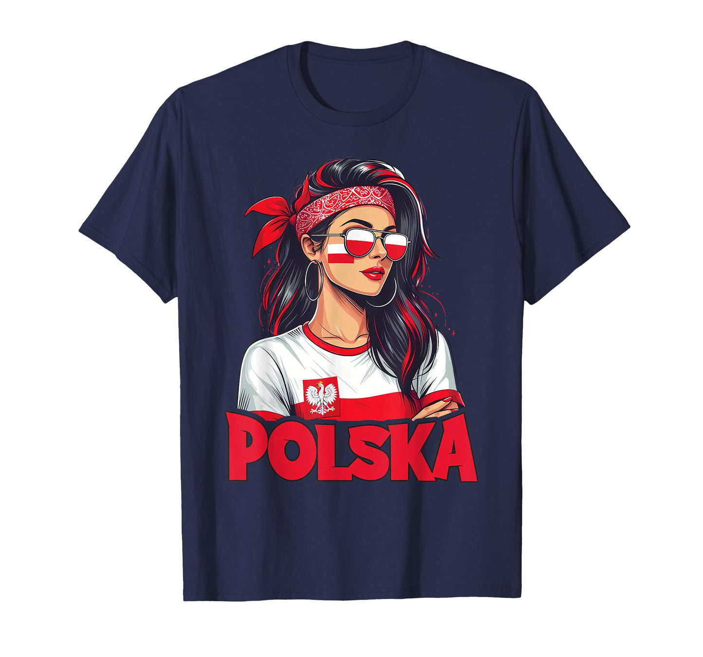 Poland Flag Woman Sunglasses Girls Polska T-Shirt