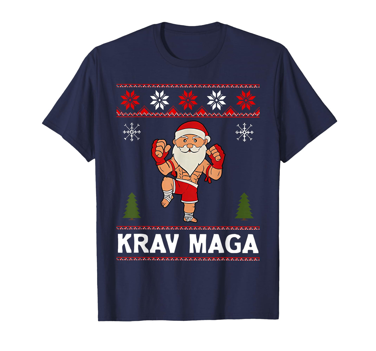 Krav Maga Santa Claus Ugly Christmas Martial Arts Women Men T-Shirt