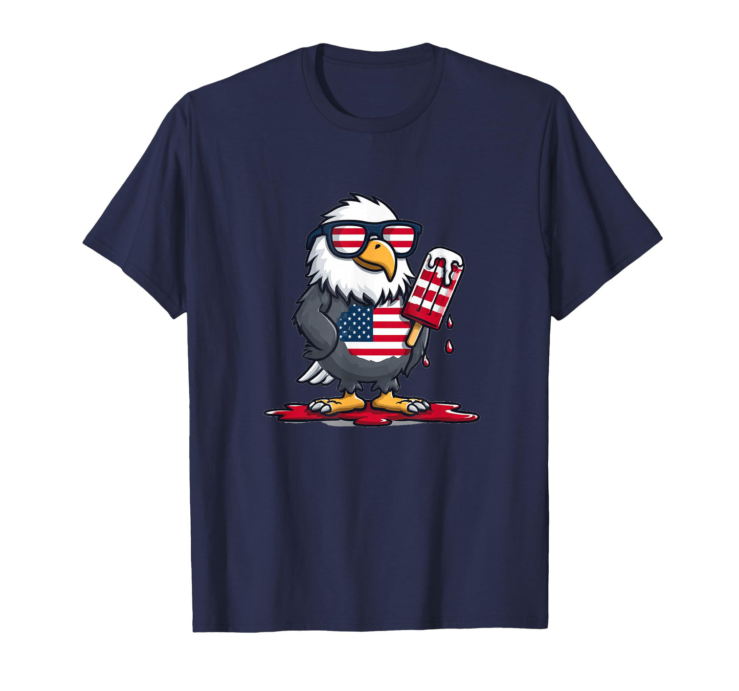 Summer Eagle with Patriotic Popsicle Costume T-Shirt