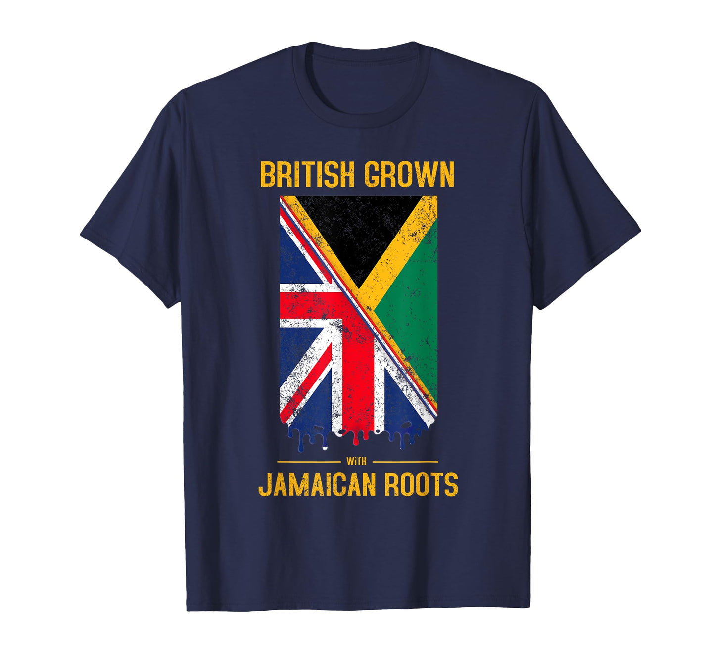 Jamaican Flag With Union Jack Design & British Caribbean T-Shirt